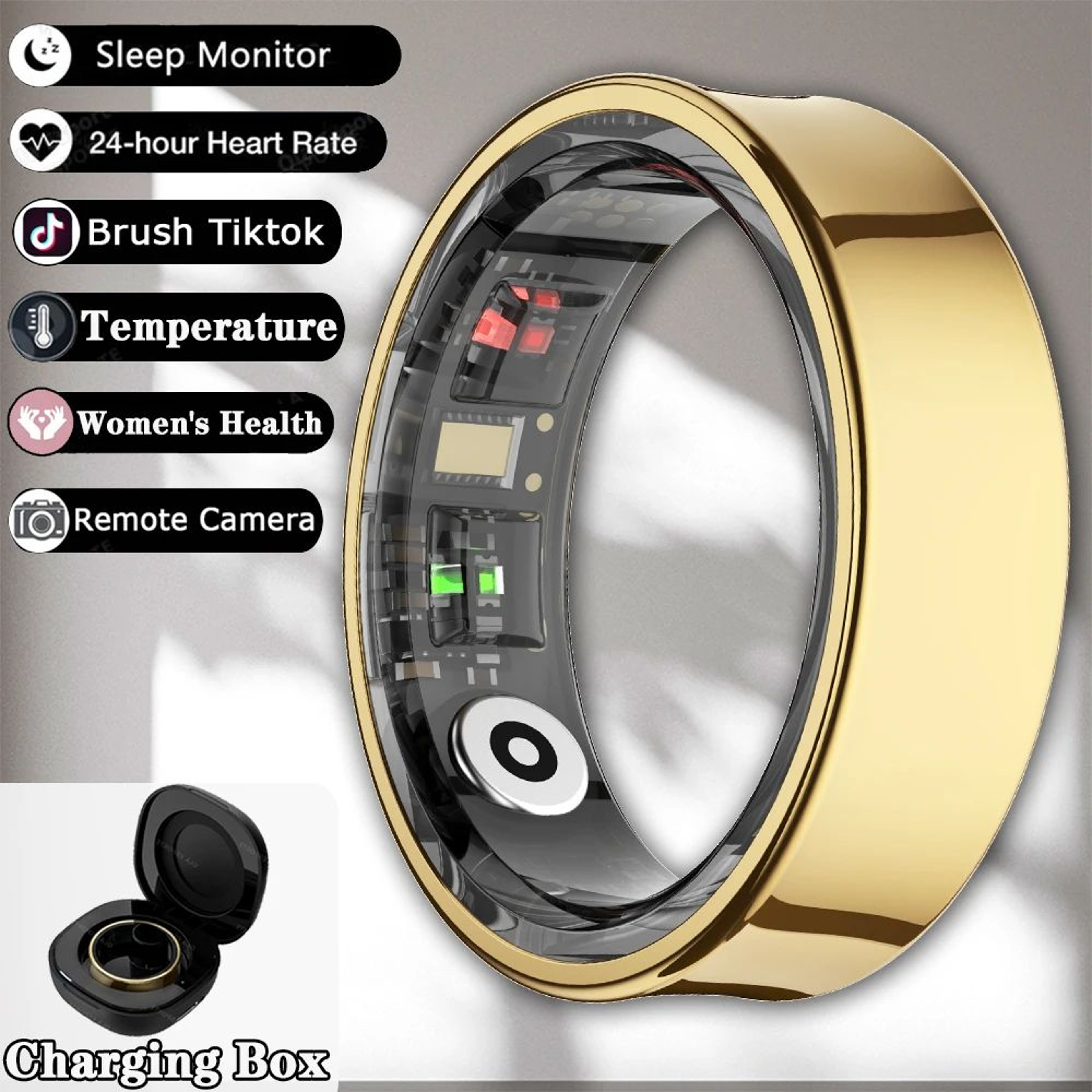 R09 Smart Health Fitness Ring Heart Rate SpO2 Sleep Tracker 13