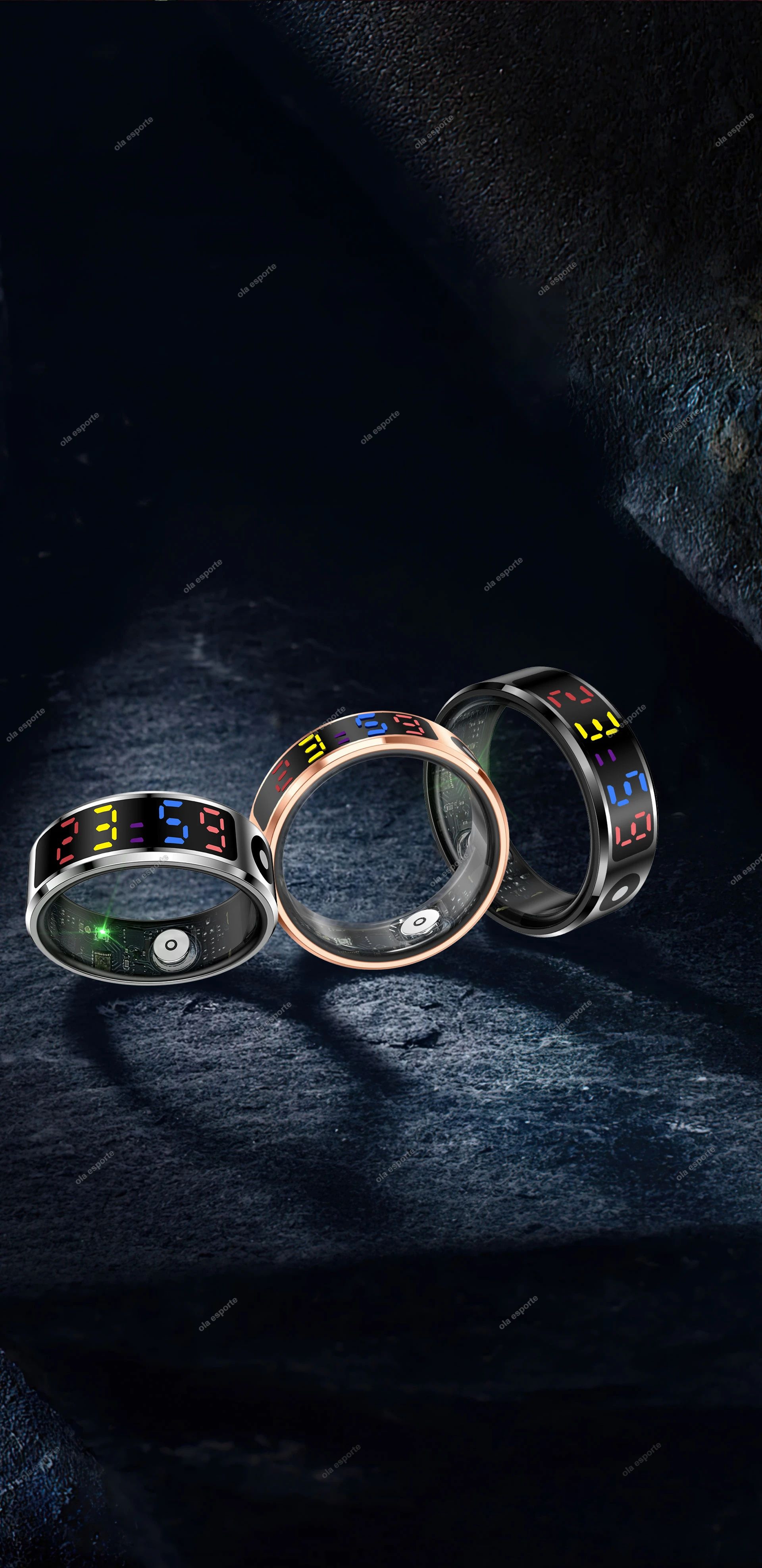R12 Smart Health Ring With LED Display Heart Rate SpO2 Sleep Tracker 7