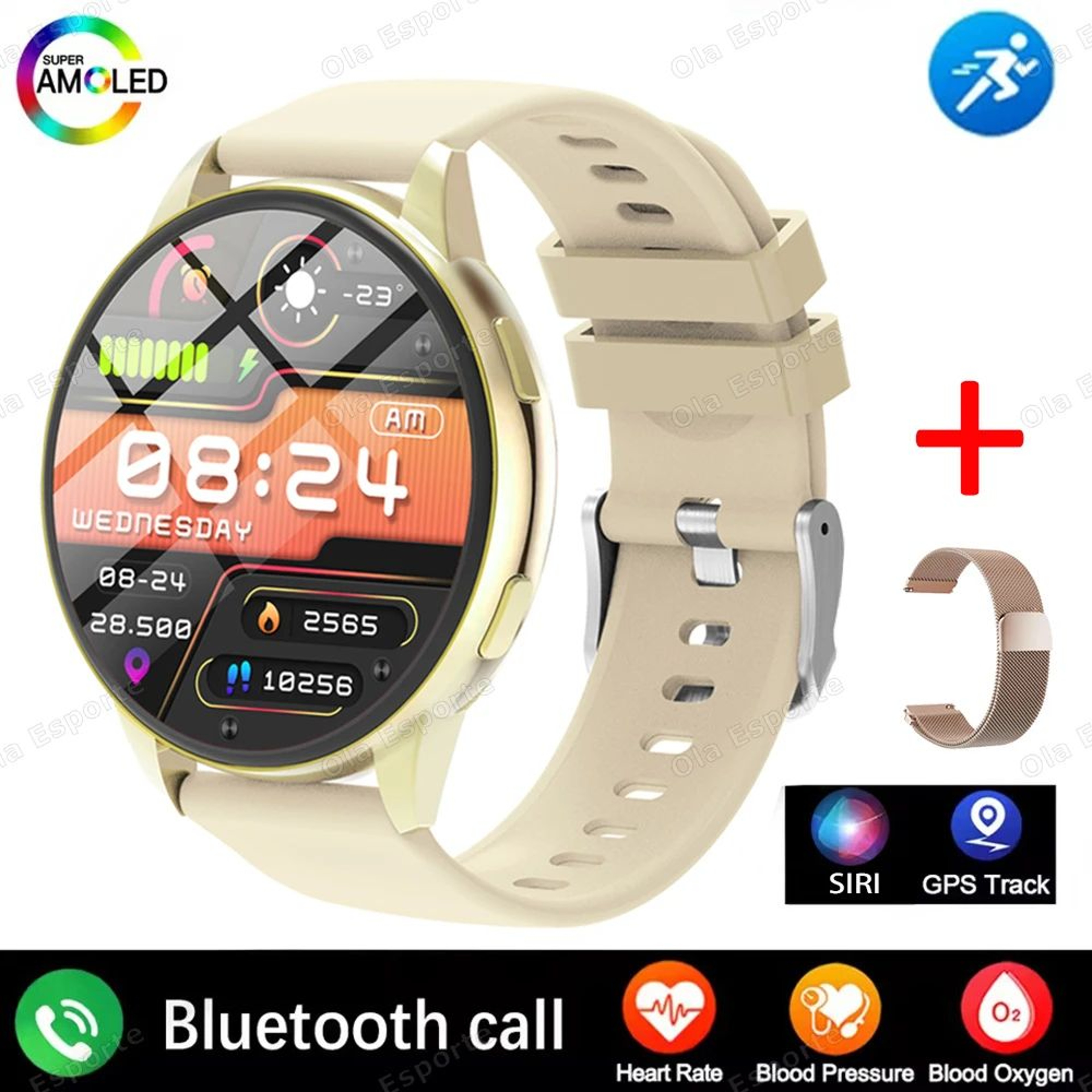 Bluetooth Calling Smart Watch Heart Rate Health Sport Tracker 20