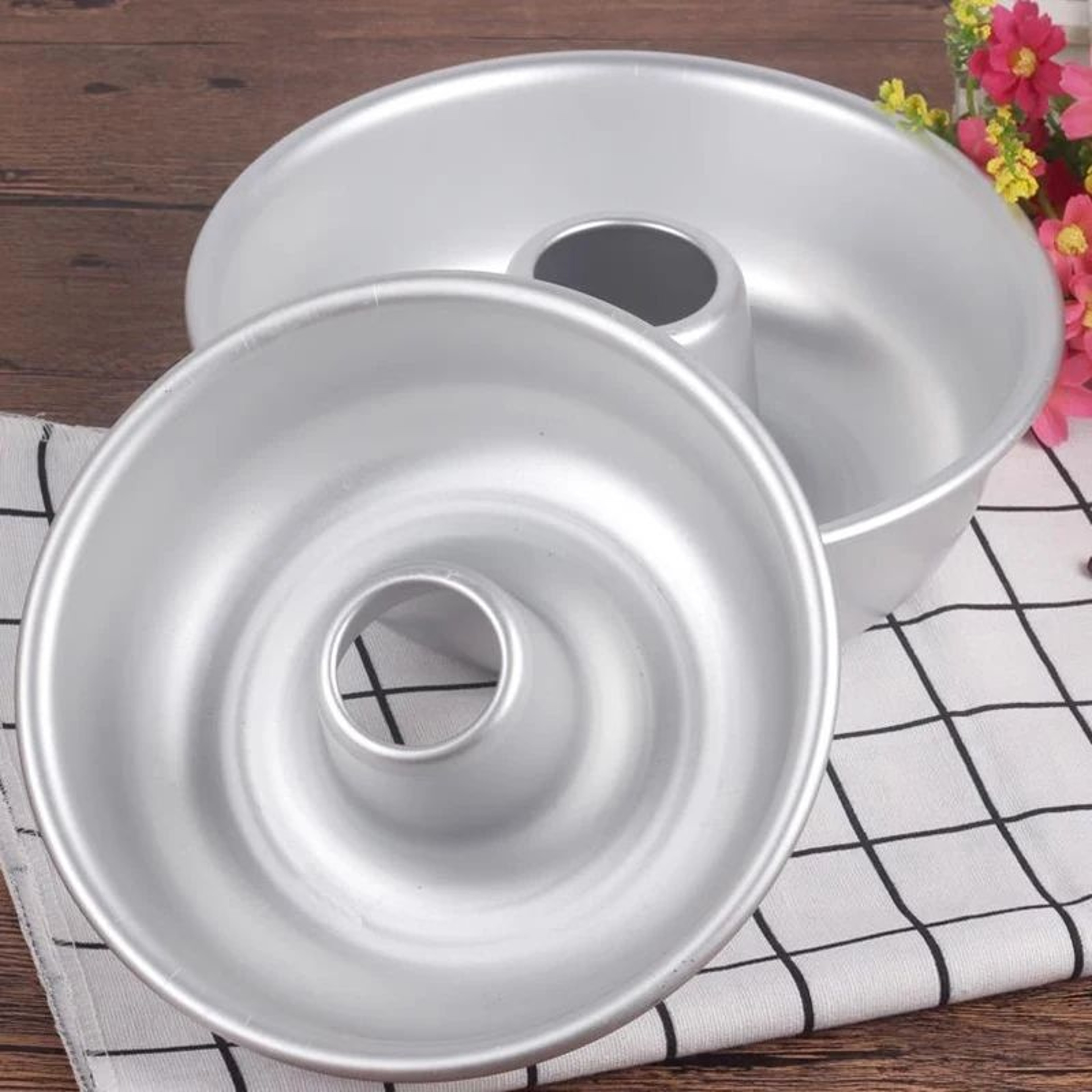 Aluminum Ring Cake Pan Non Stick Donut Savarin Baking Mold 8