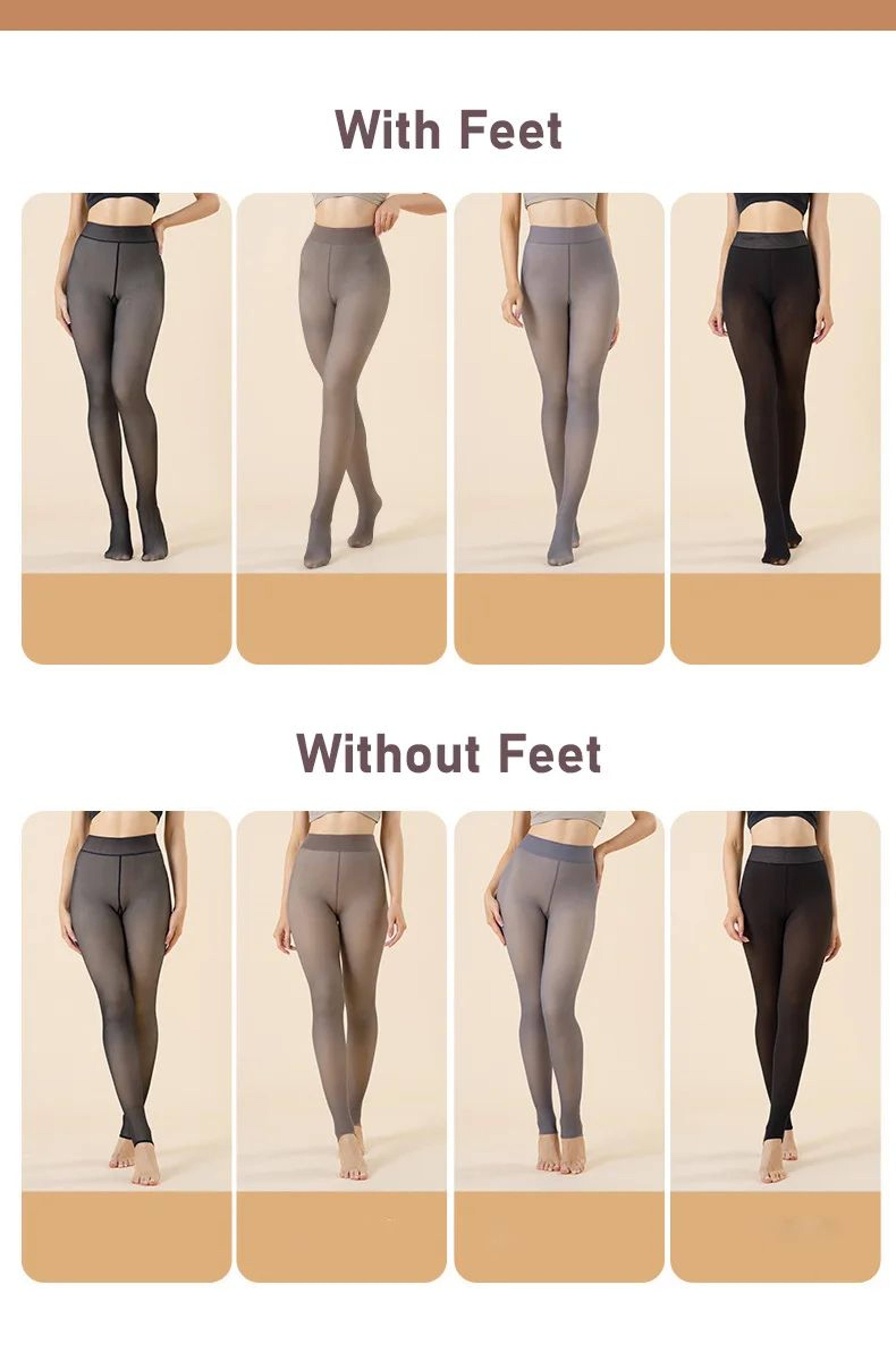 Thermal Translucent Winter Tights High Waist Warm Slim Leggings 7