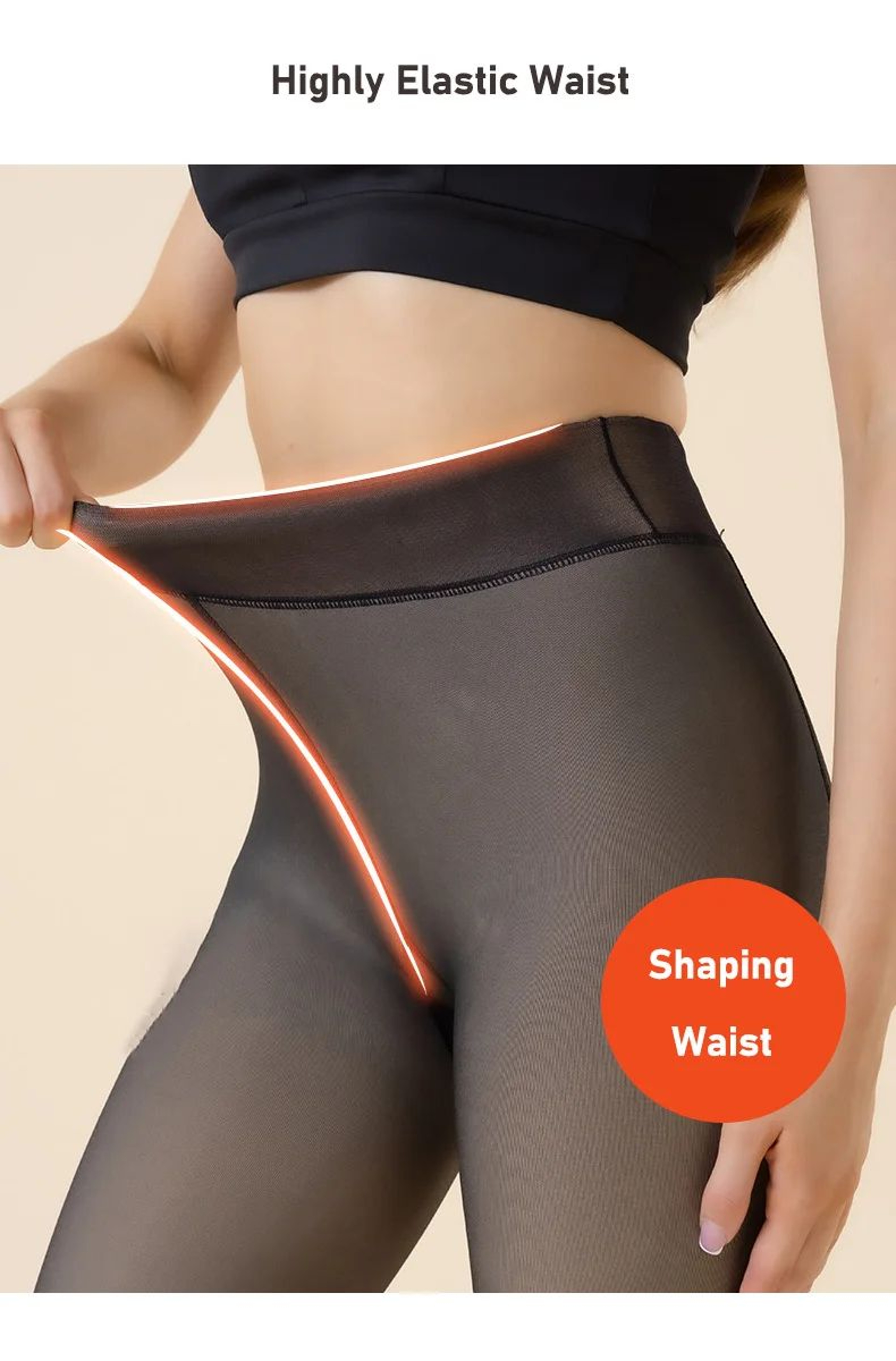 Thermal Translucent Winter Tights High Waist Warm Slim Leggings 8