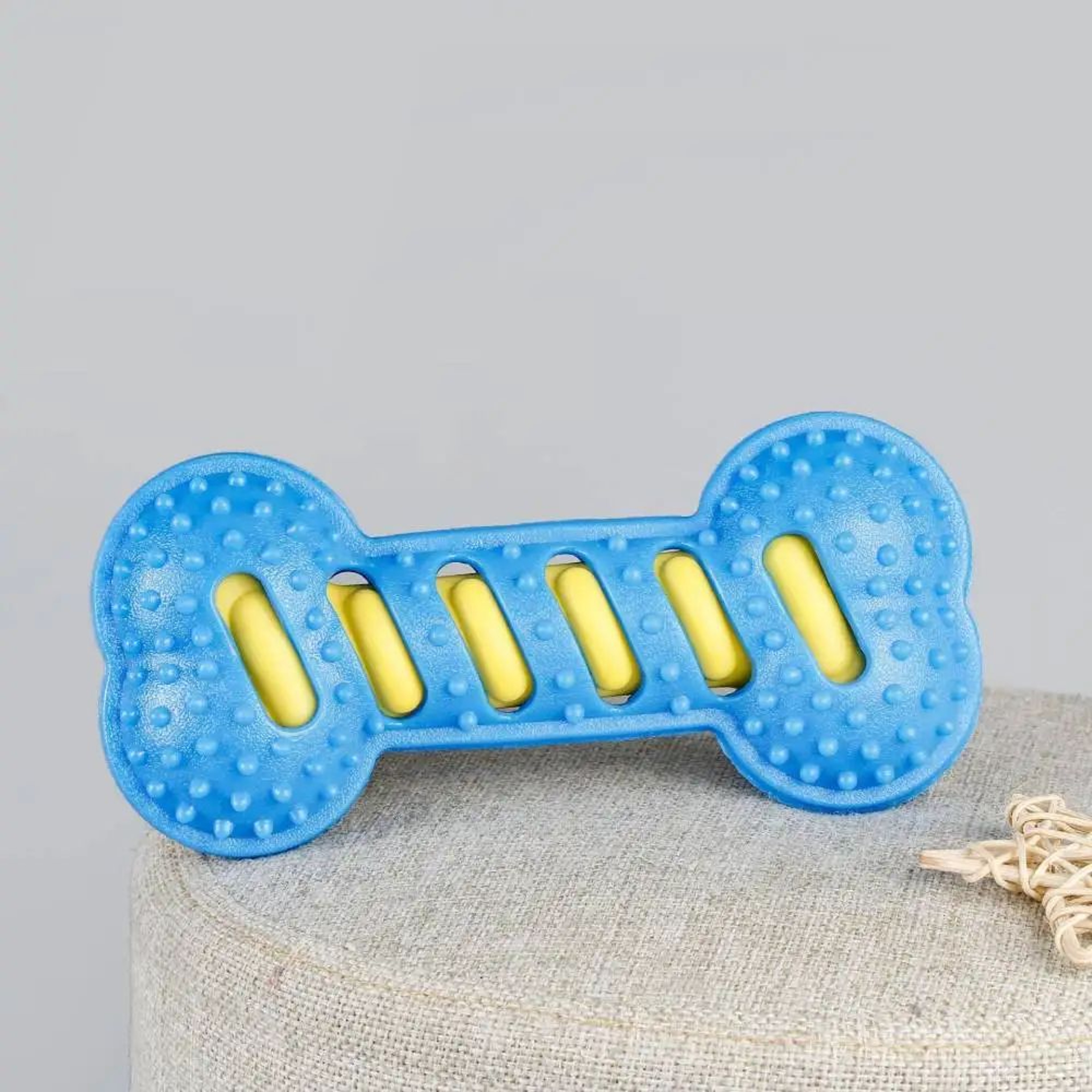 TPR Dog Bone Chew Toy Squeaky Dental Training Toy 3