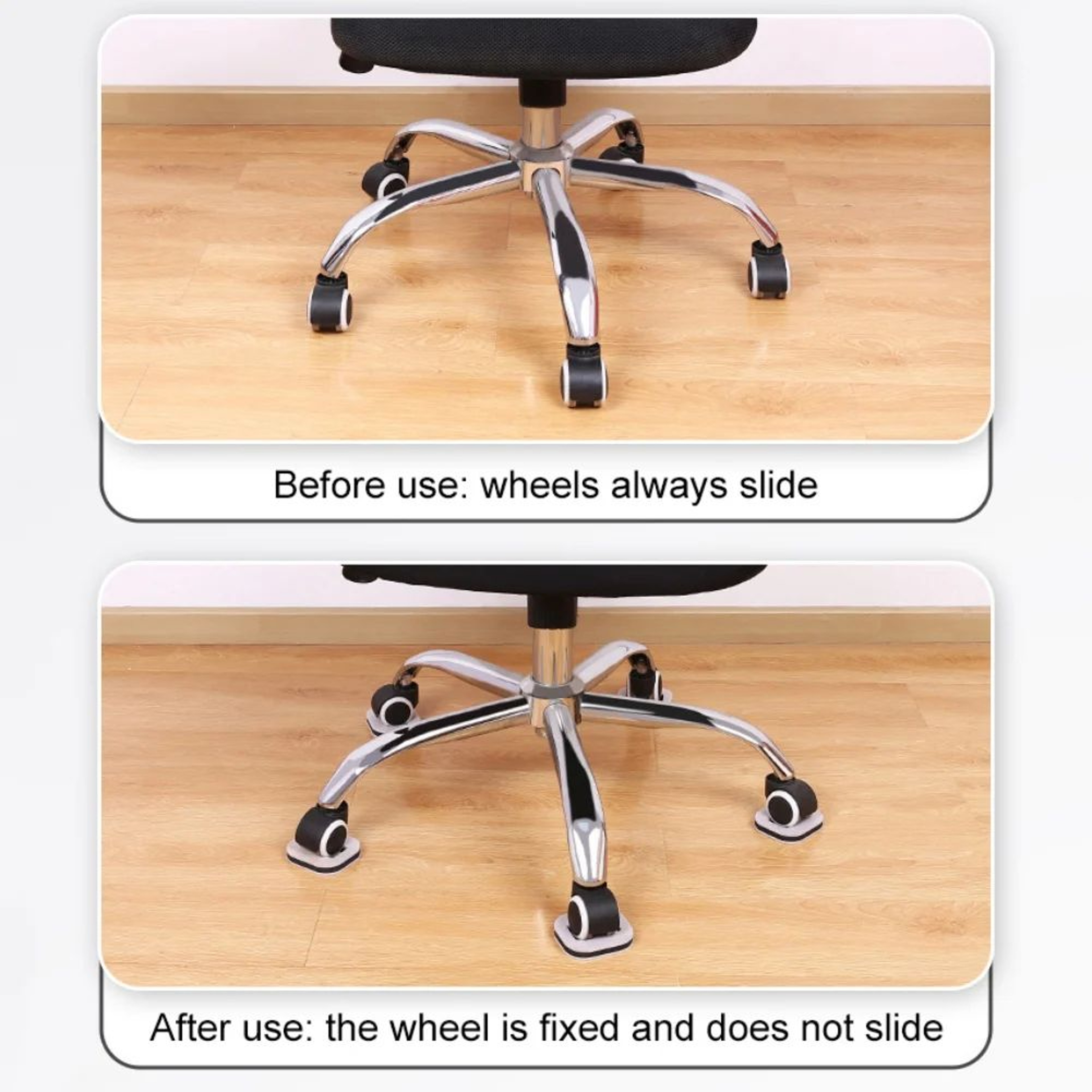 Chair Wheel Stopper Caster Cups Floor Protector Anti Slip Pads 10
