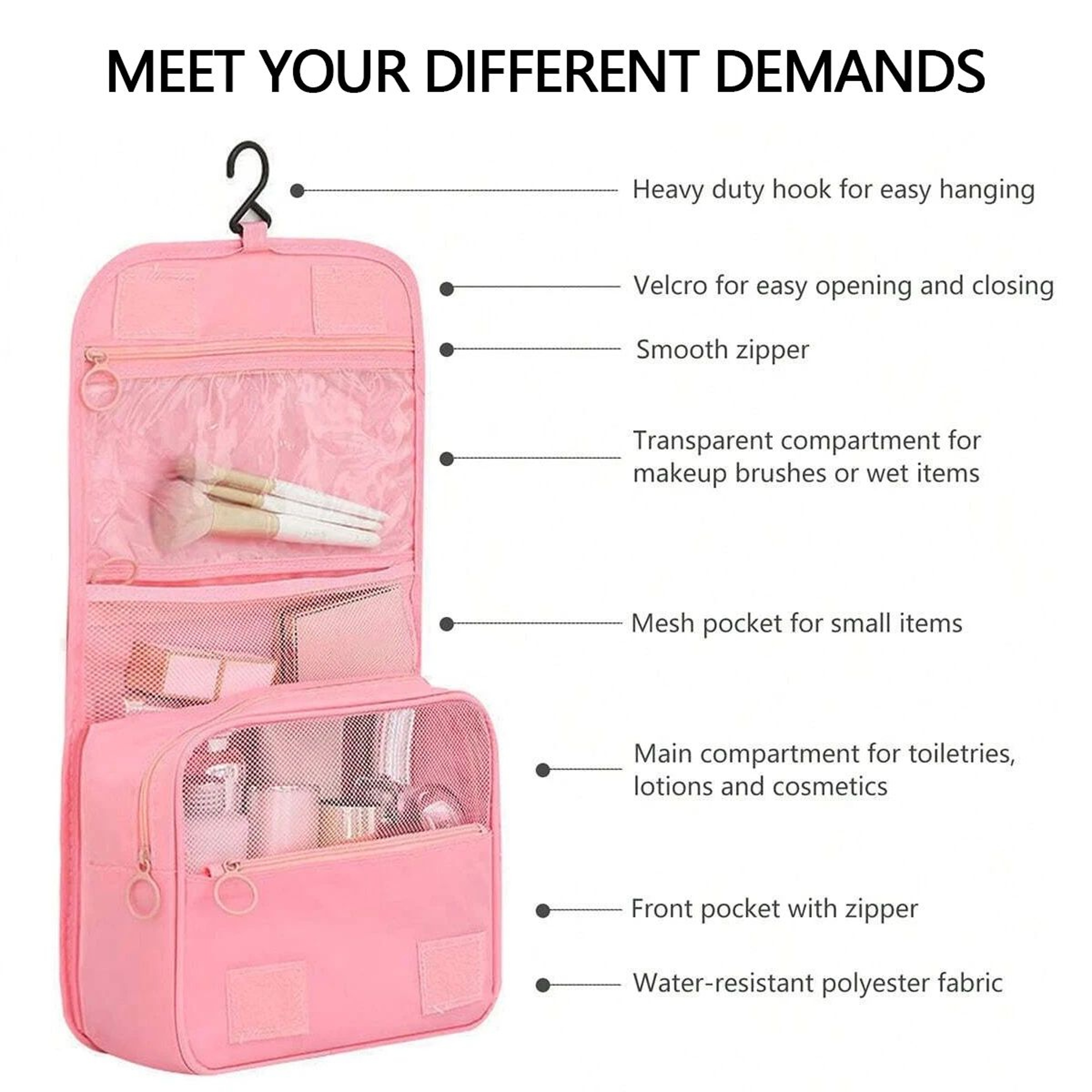 Hanging Travel Toiletry Organizer Bag 4