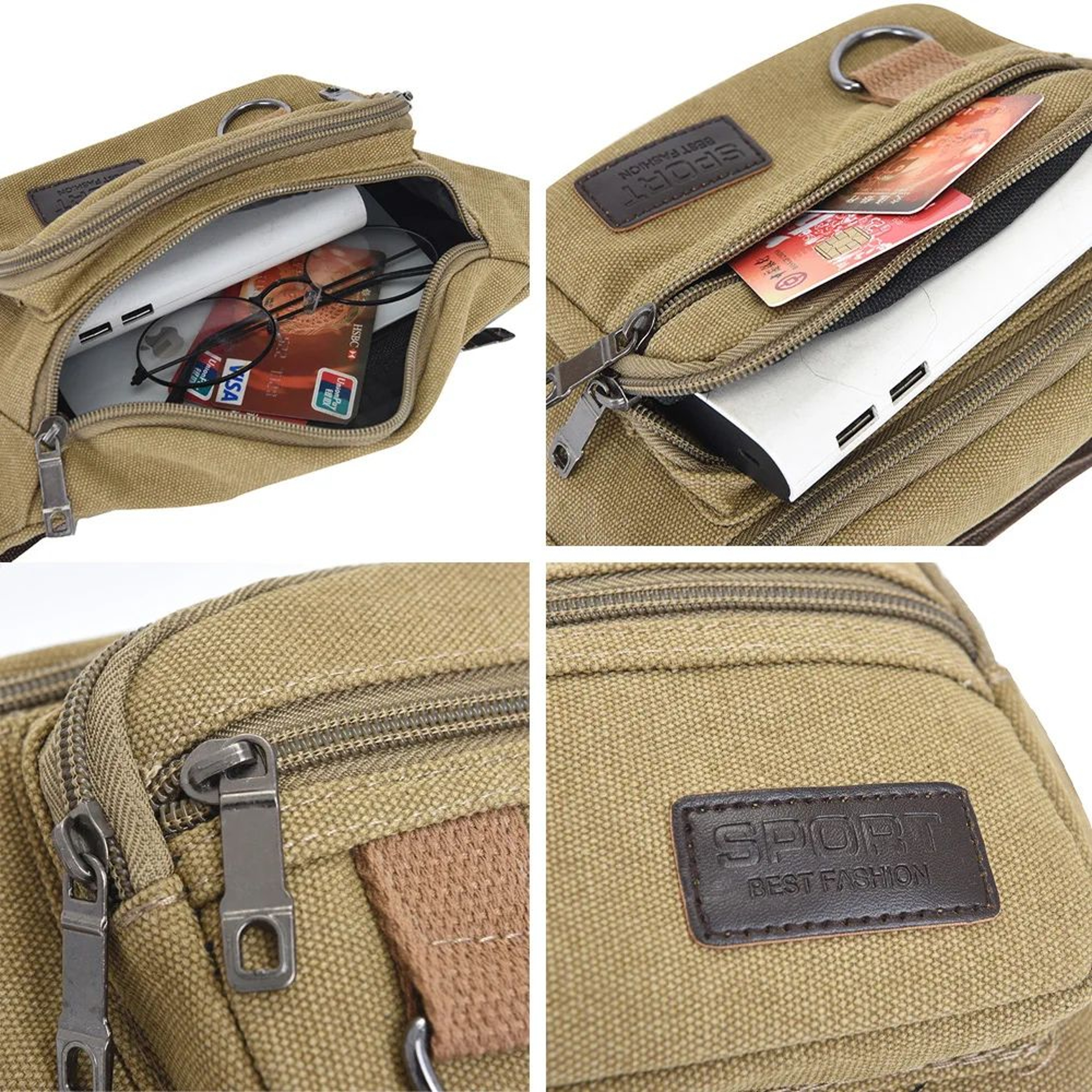Canvas Tactical Crossbody Waist Bag 4