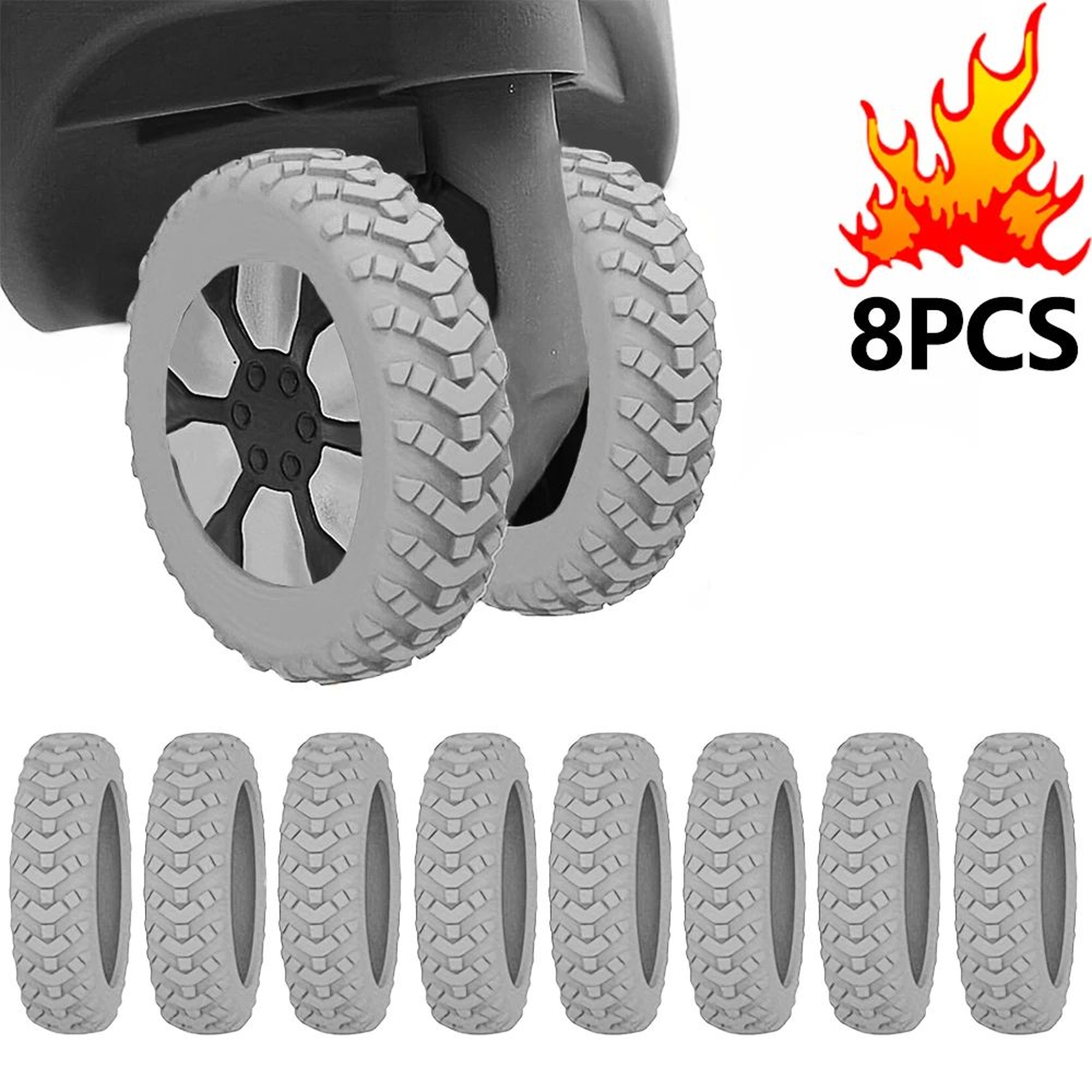 Silicone Luggage Wheel Protector Covers 9