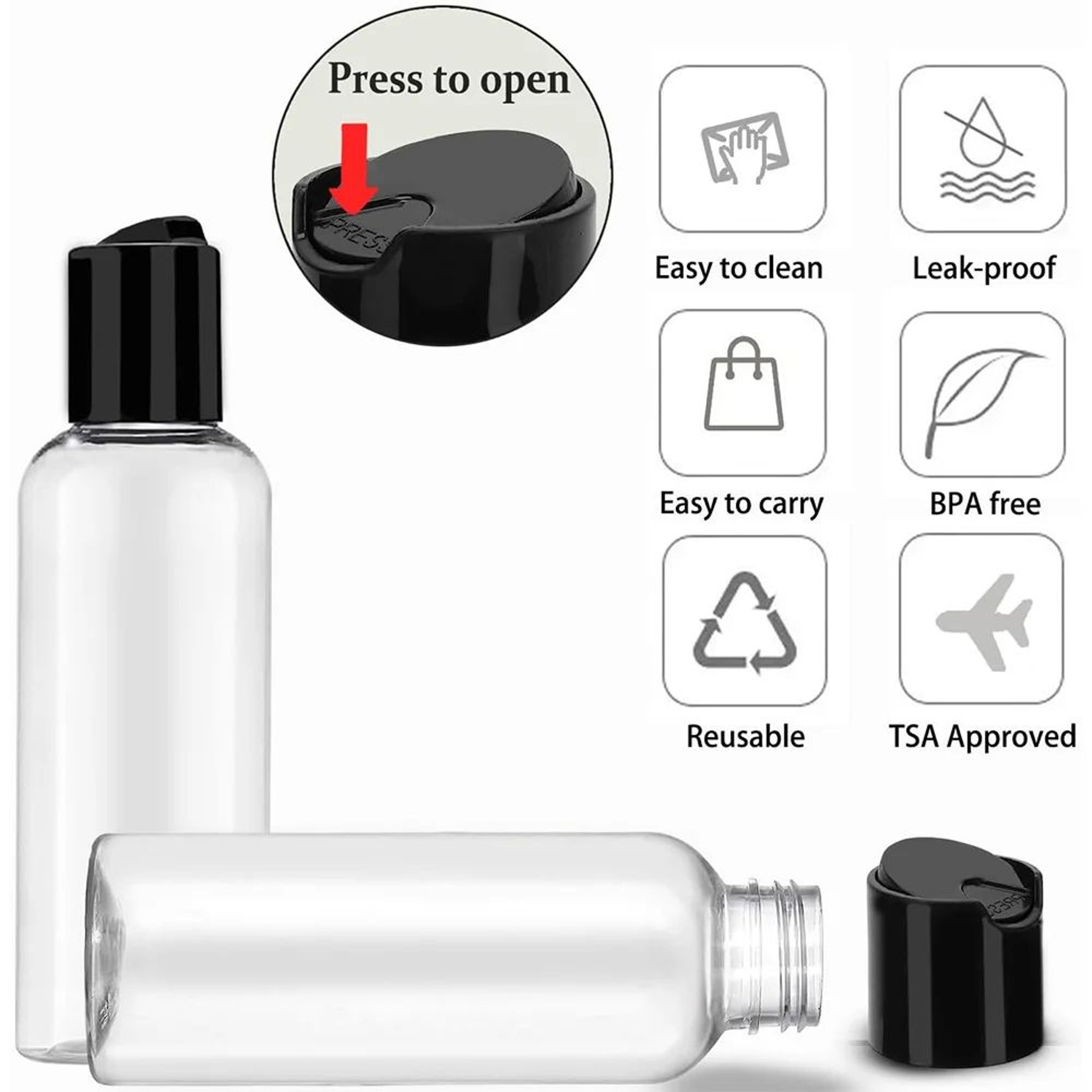 100ml Travel Cosmetic Bottle Set 6