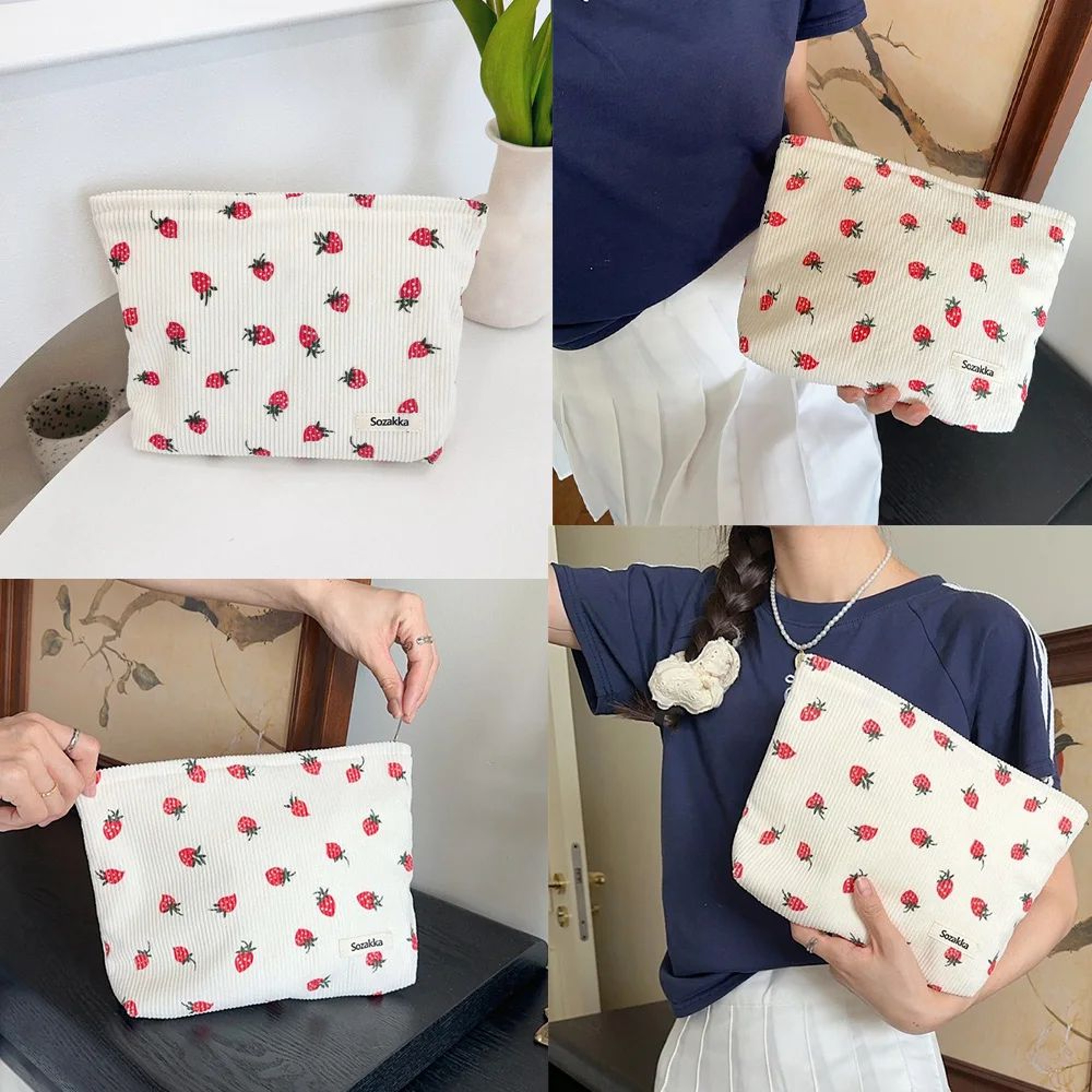 Corduroy Makeup Storage Bag 5
