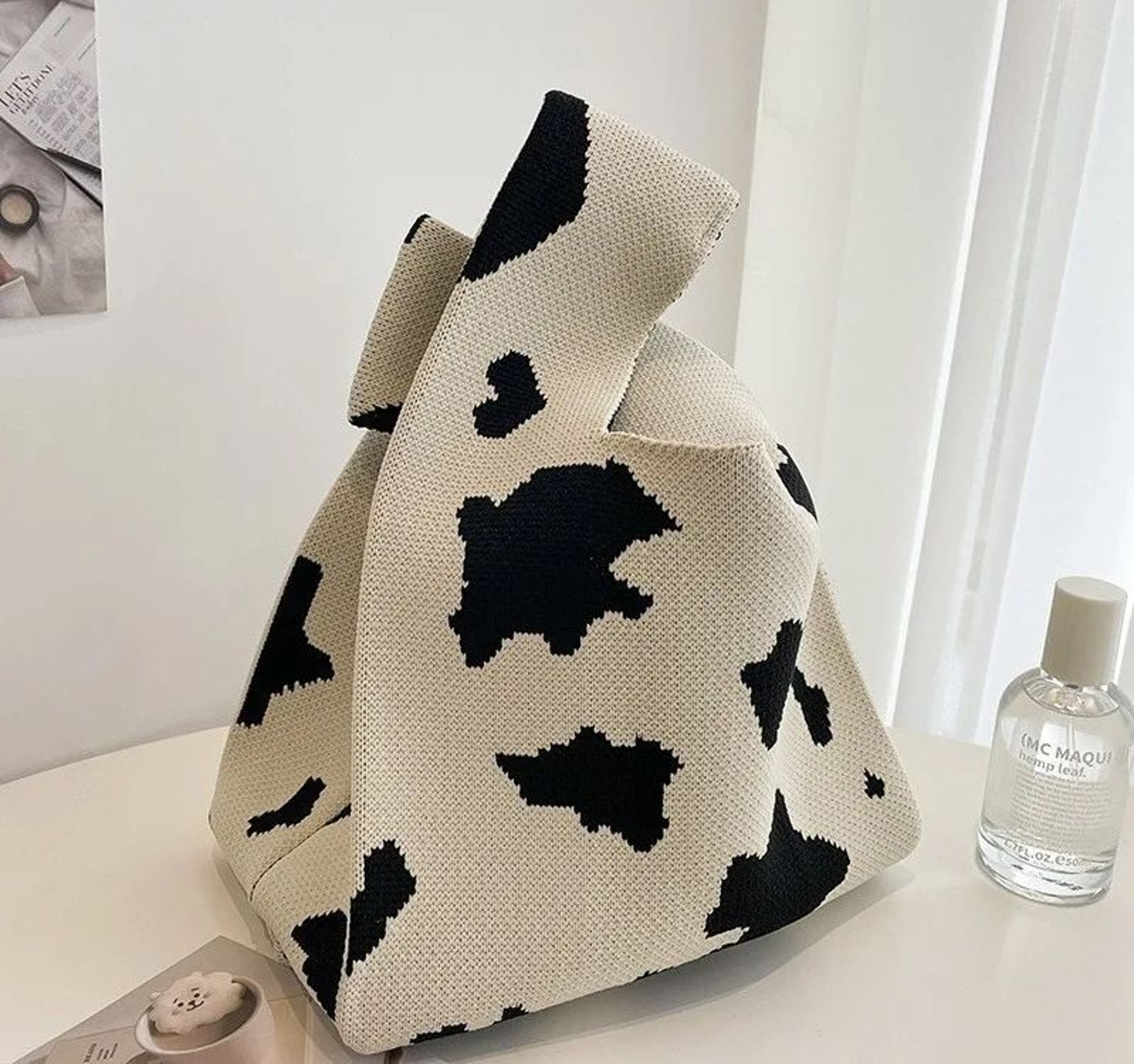 Knitted Yarn Bucket Handbag 15