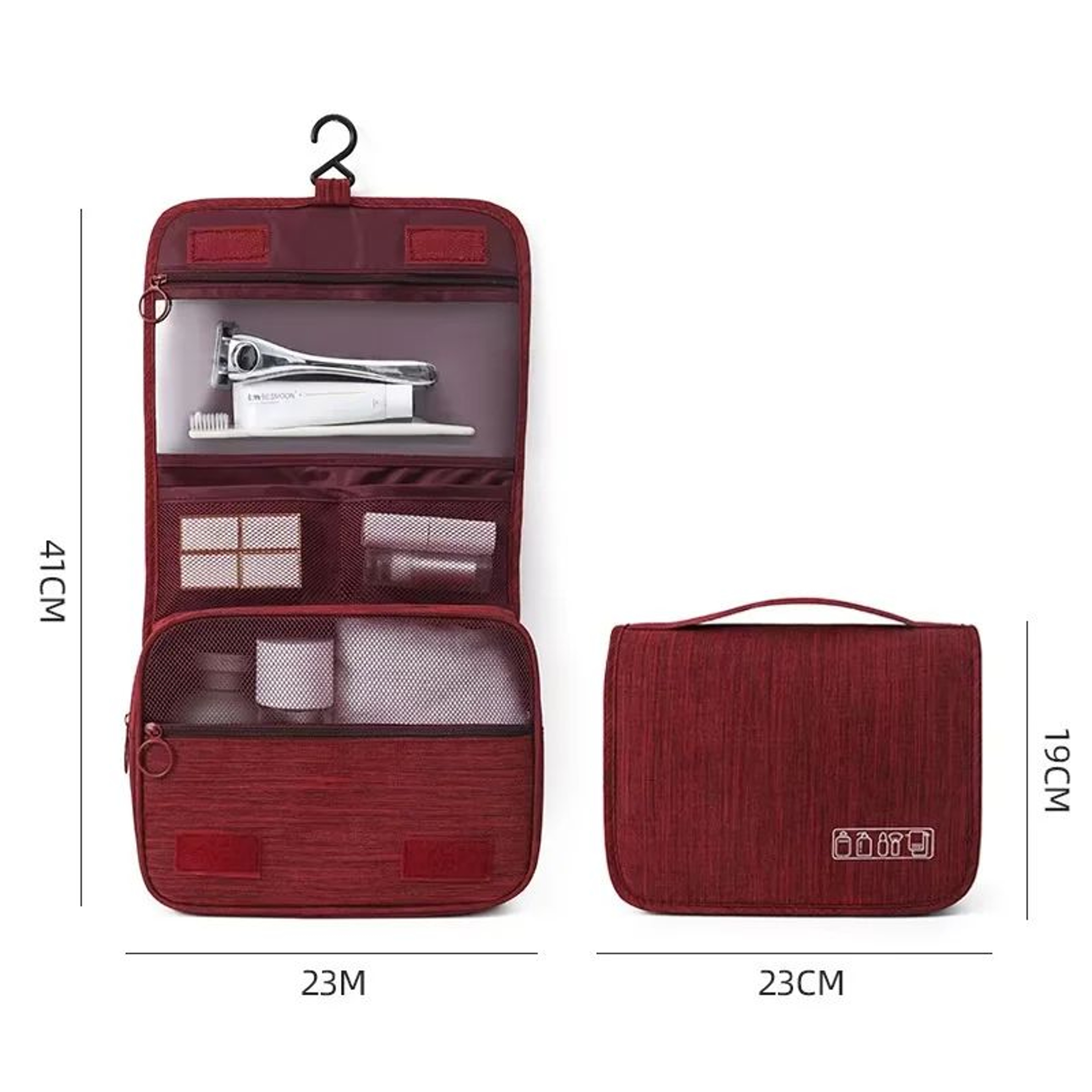 Foldable Hanging Toiletry Organizer Bag 8