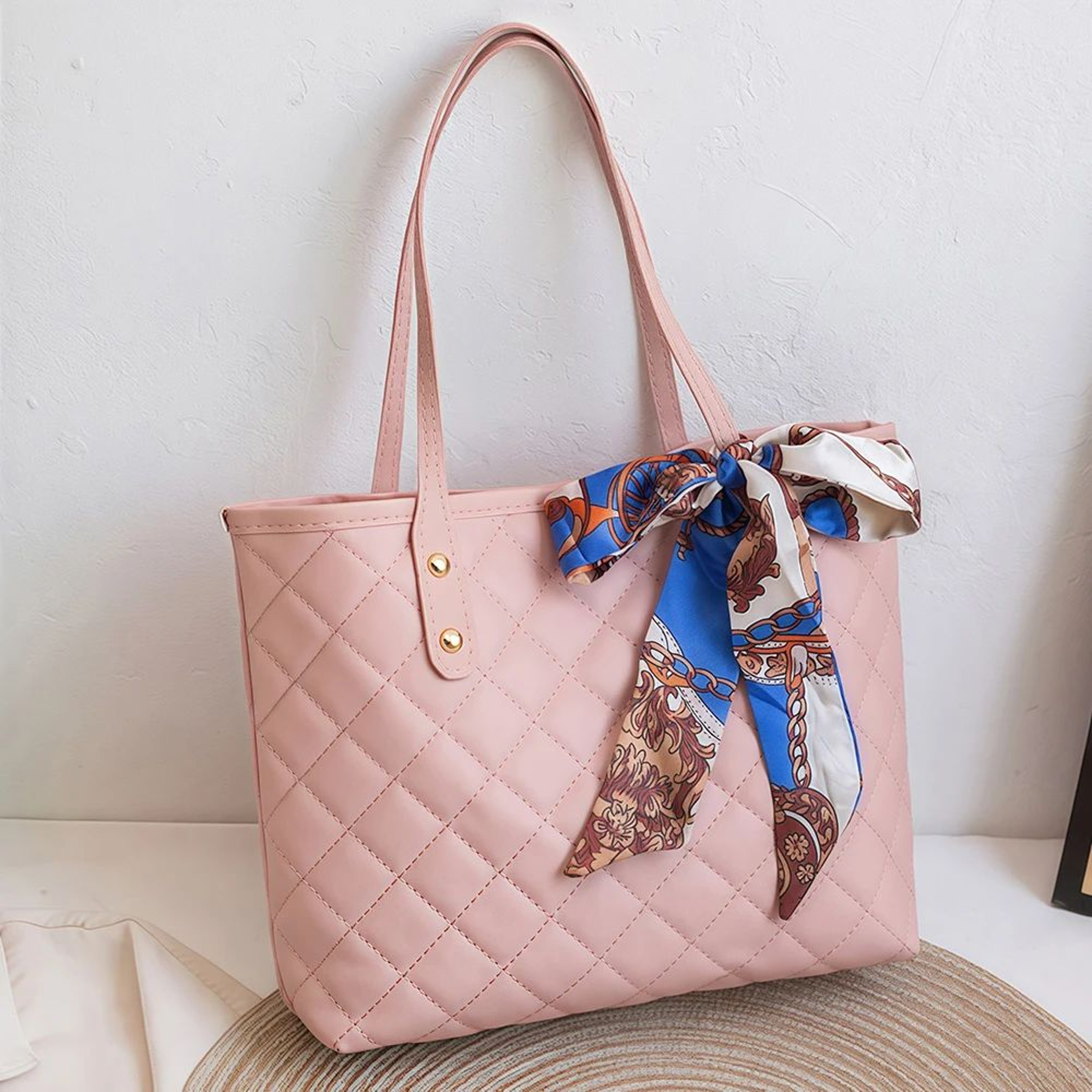 Large Capacity Silk Scarf Handbag 11