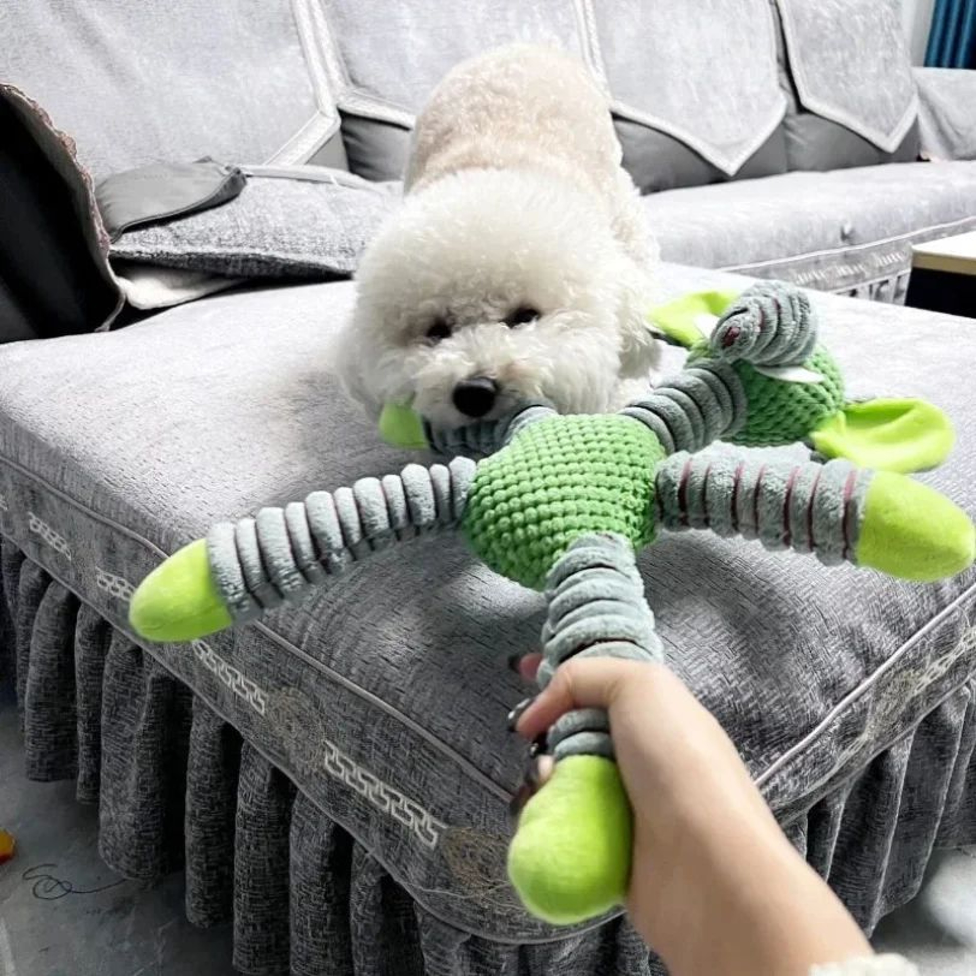 Durable Squeaky Plush Dog Chew Toy 2
