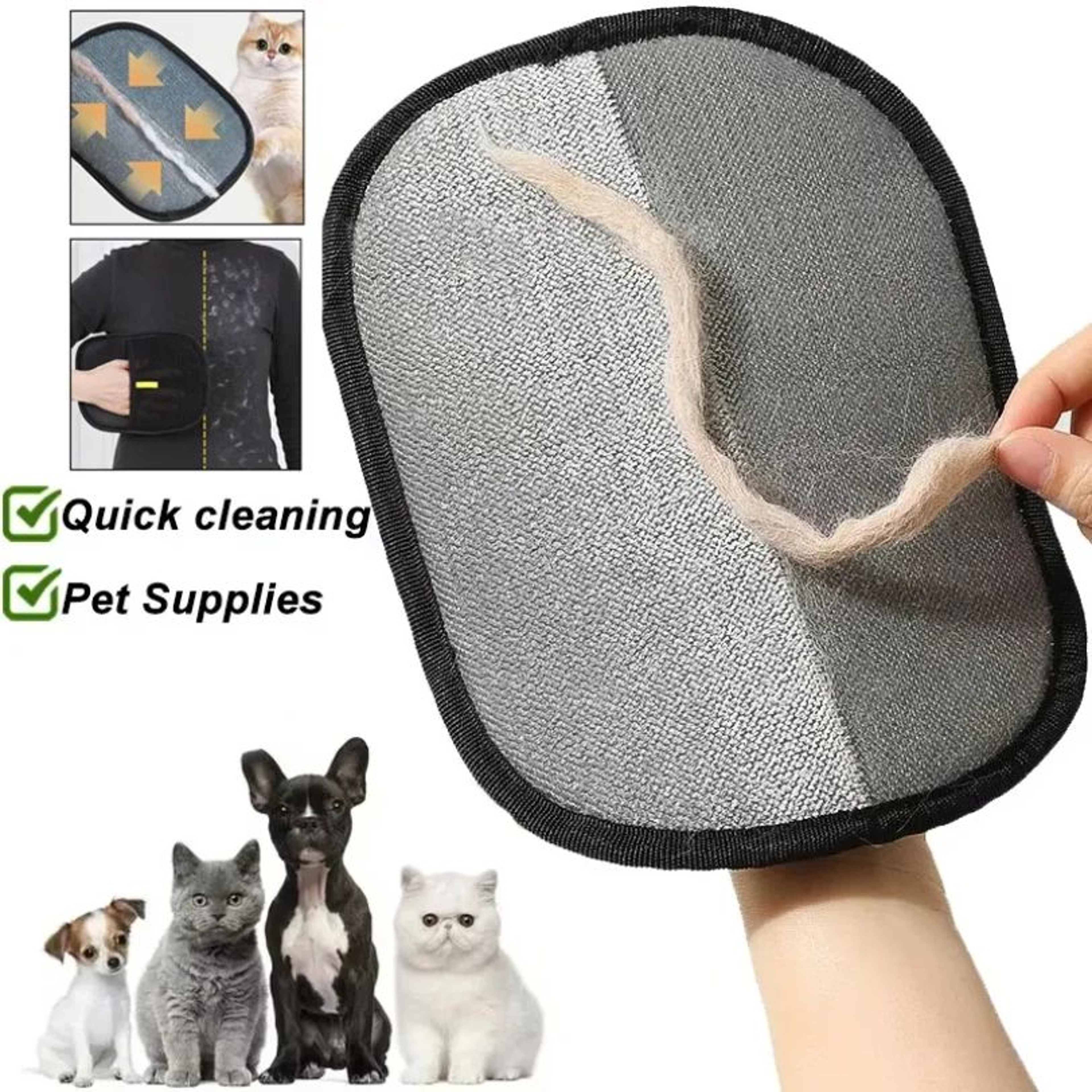 Reusable Pet Hair Remover Gloves 0