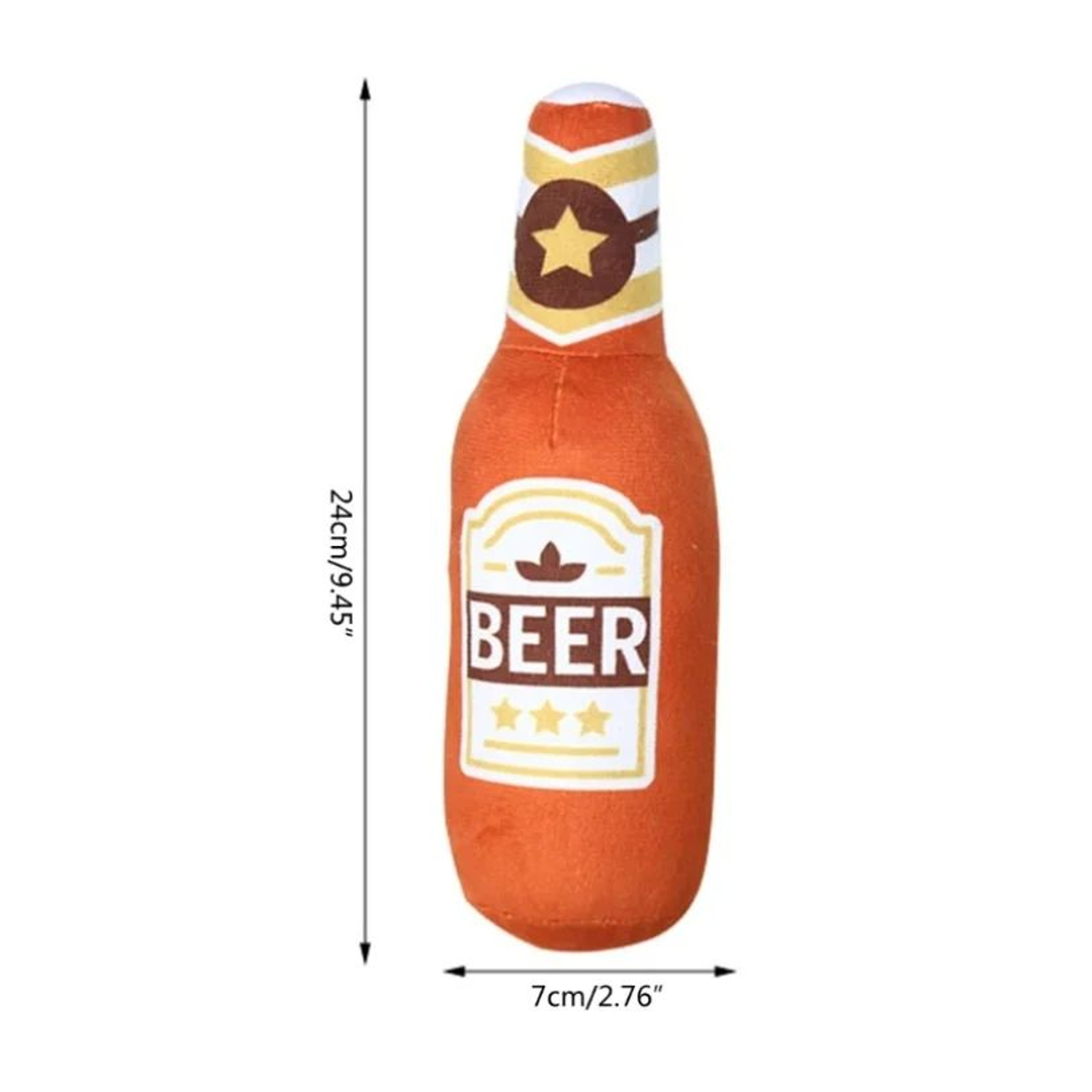 Plush Beer Bottle Dog Squeaky Toy 5