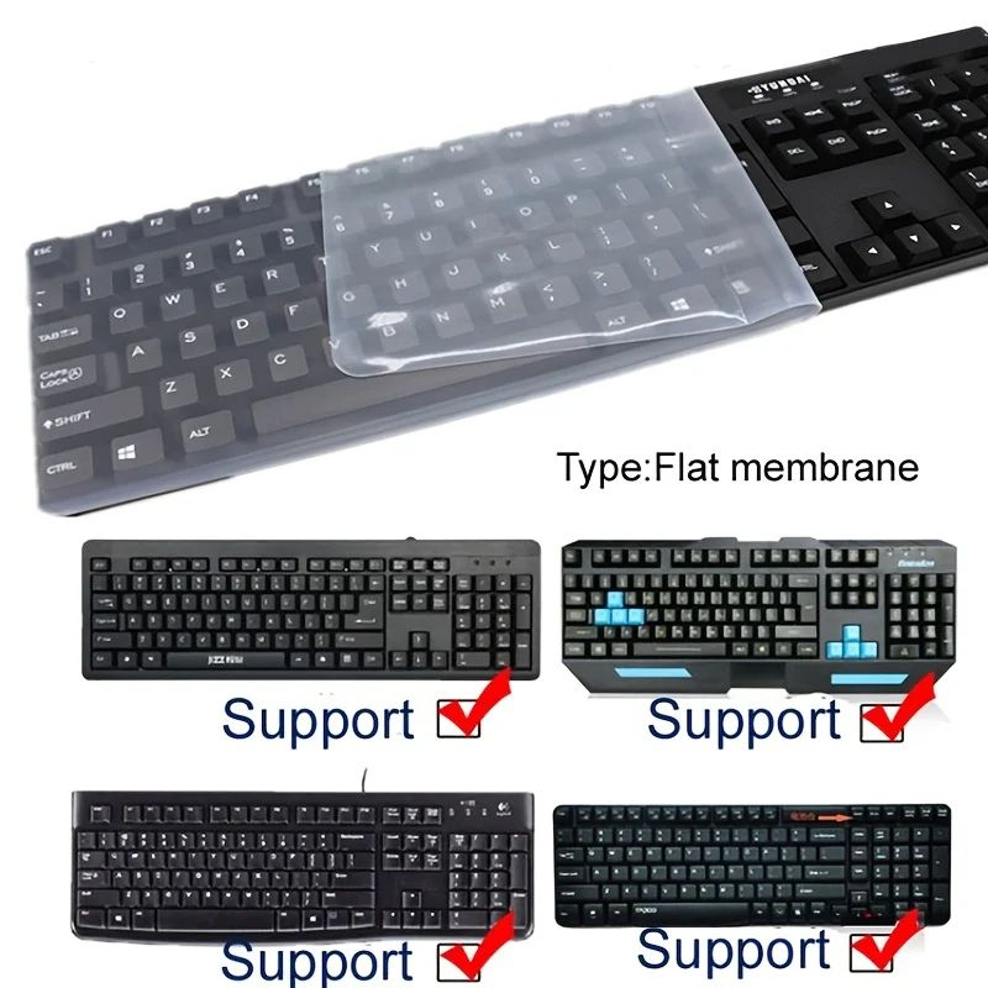 Transparent Silicone Keyboard Protector Cover 7
