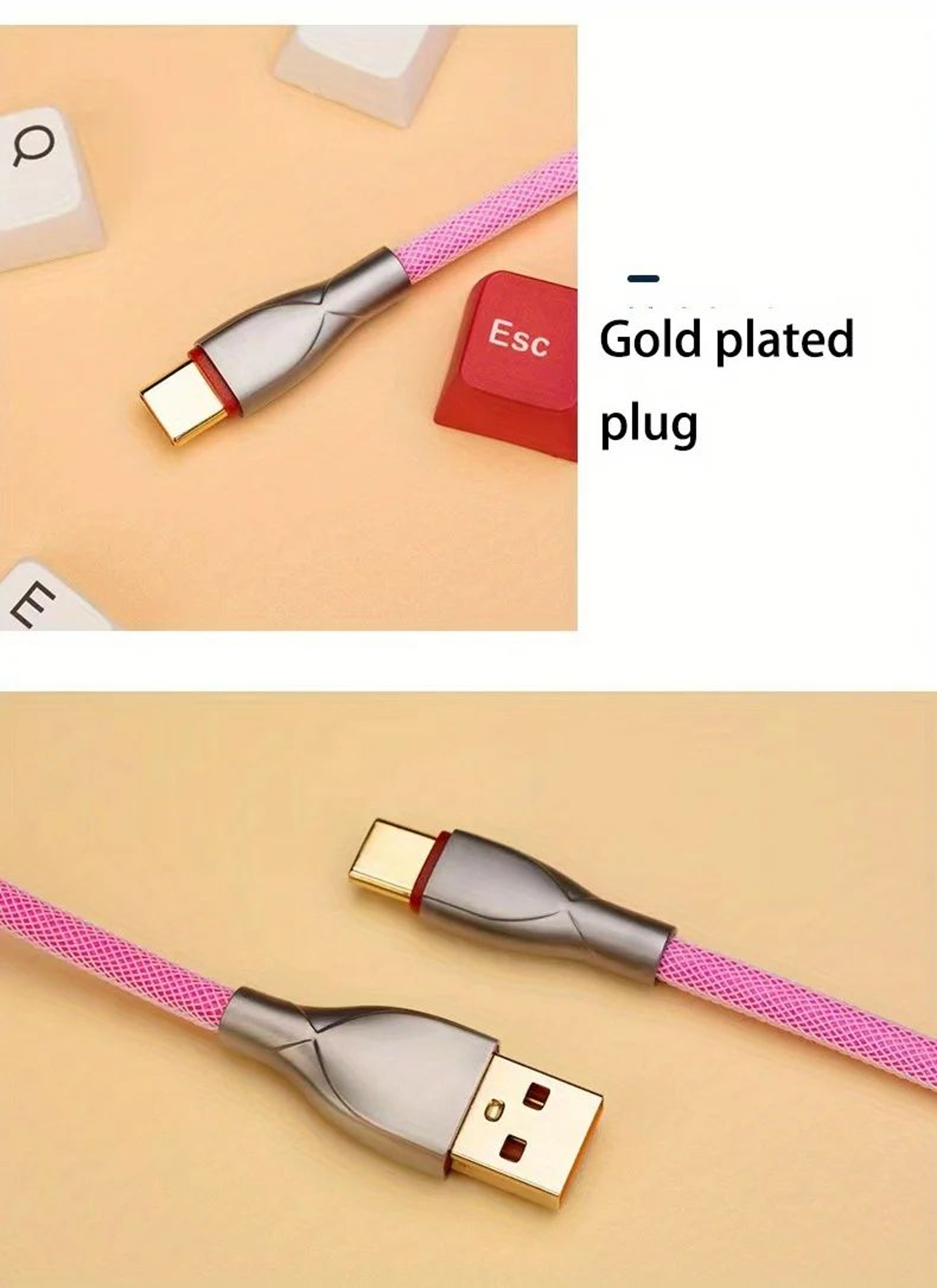 Coiled Mechanical Keyboard Gaming Cable 7