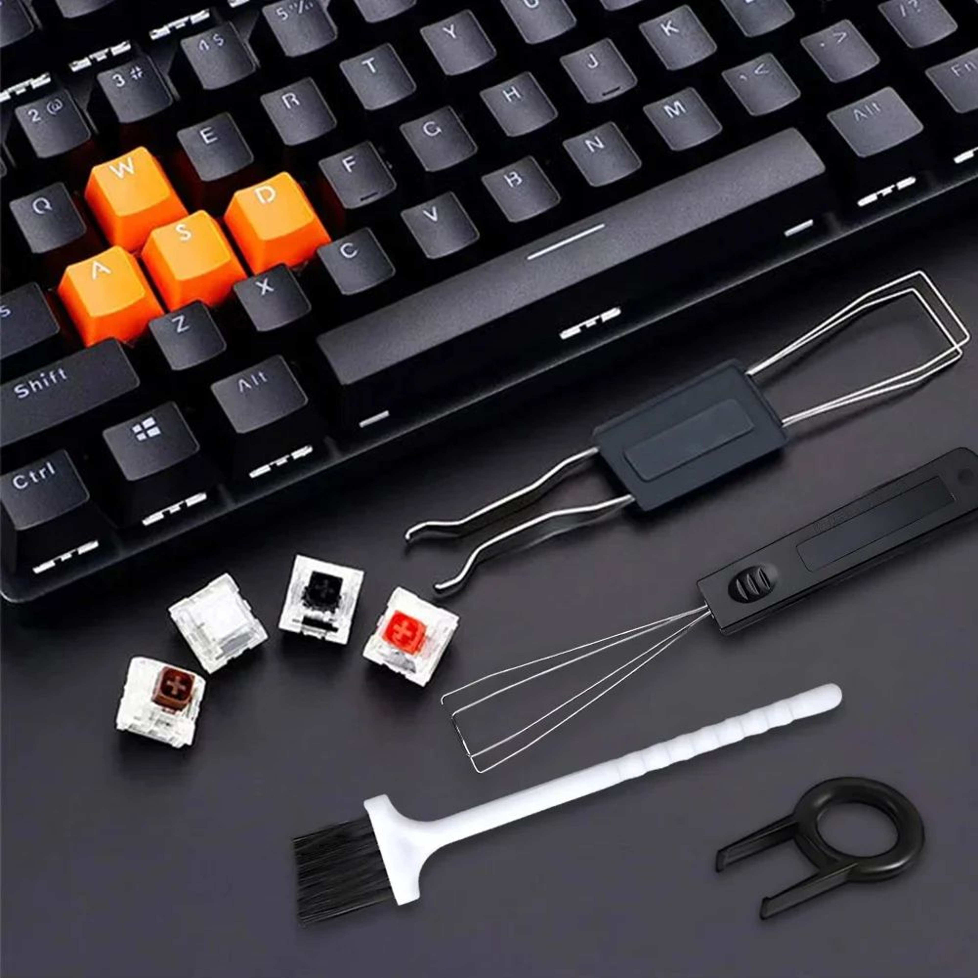 Keycap Removal Tool Set With Brush 0