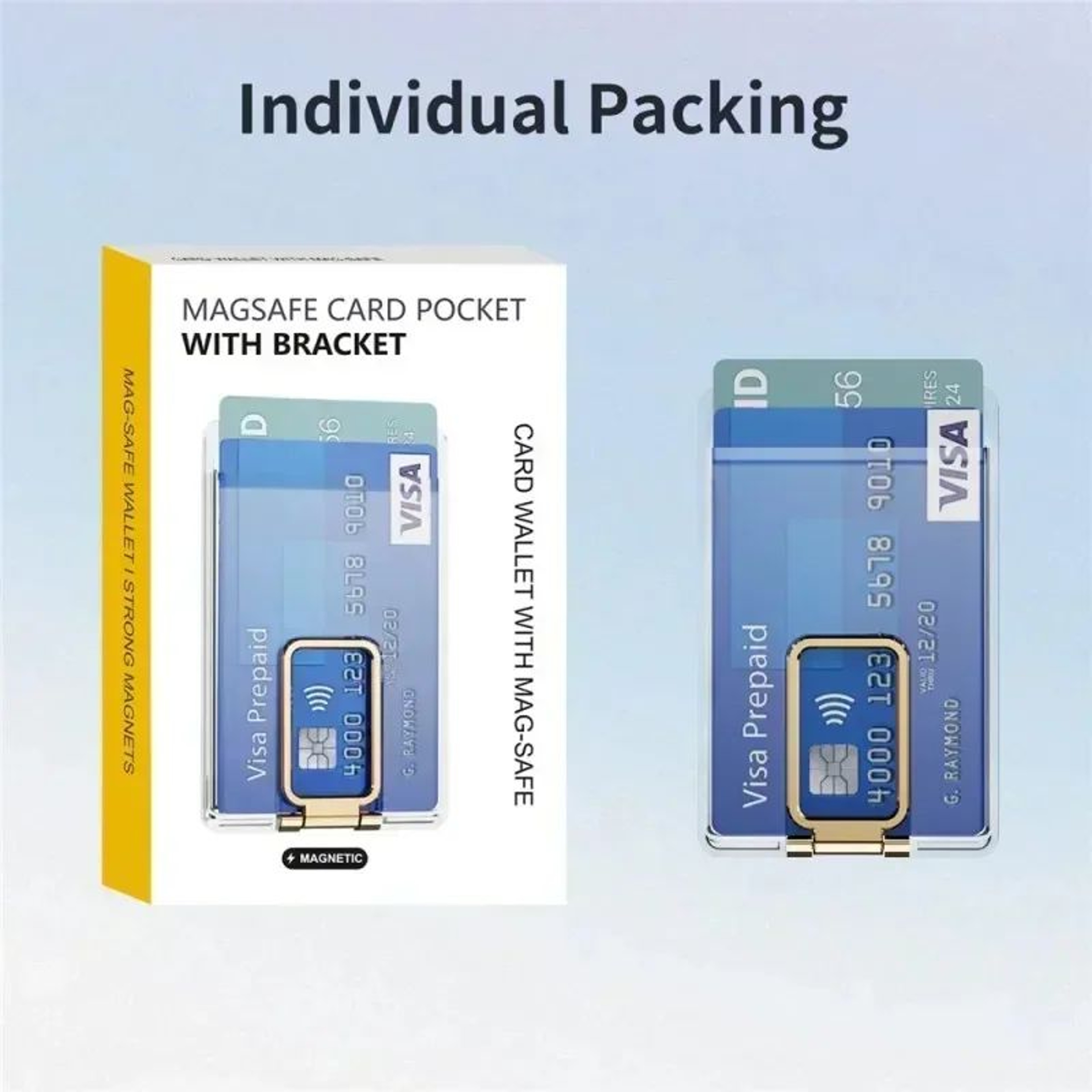 Clear Magnetic Card Holder Wallet Case 3