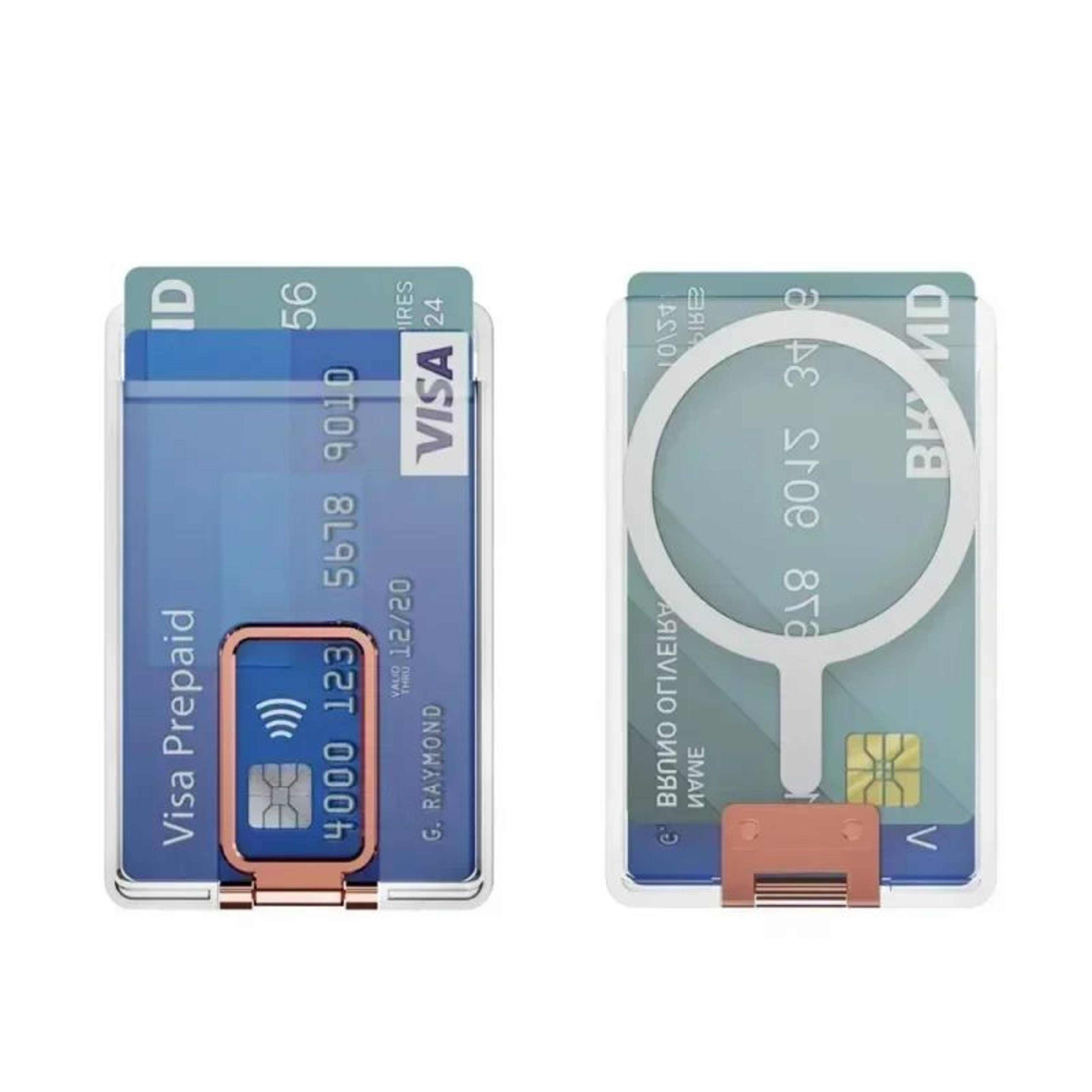 Clear Magnetic Card Holder Wallet Case 9