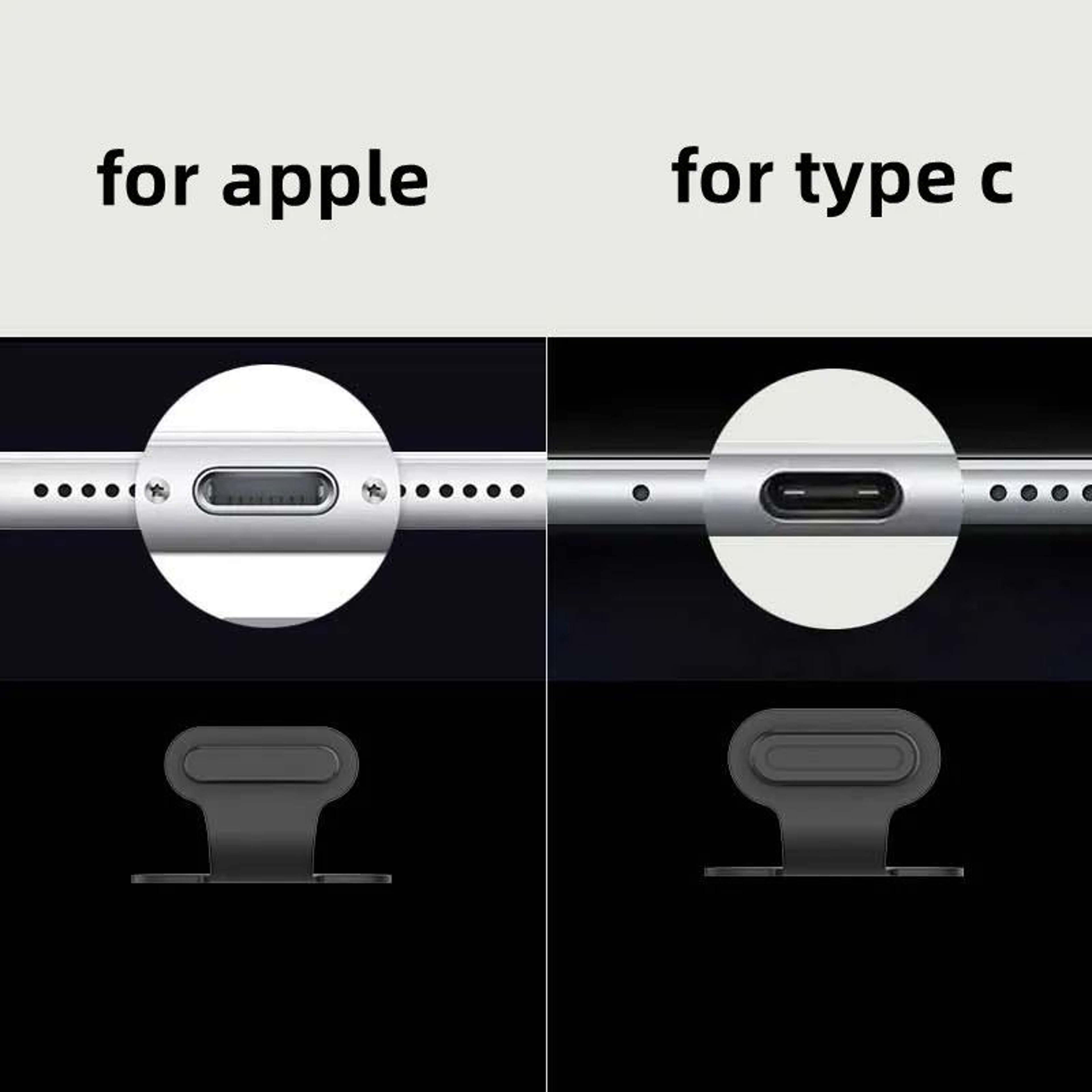 Silicone USB C Port Dust Plug Set 3