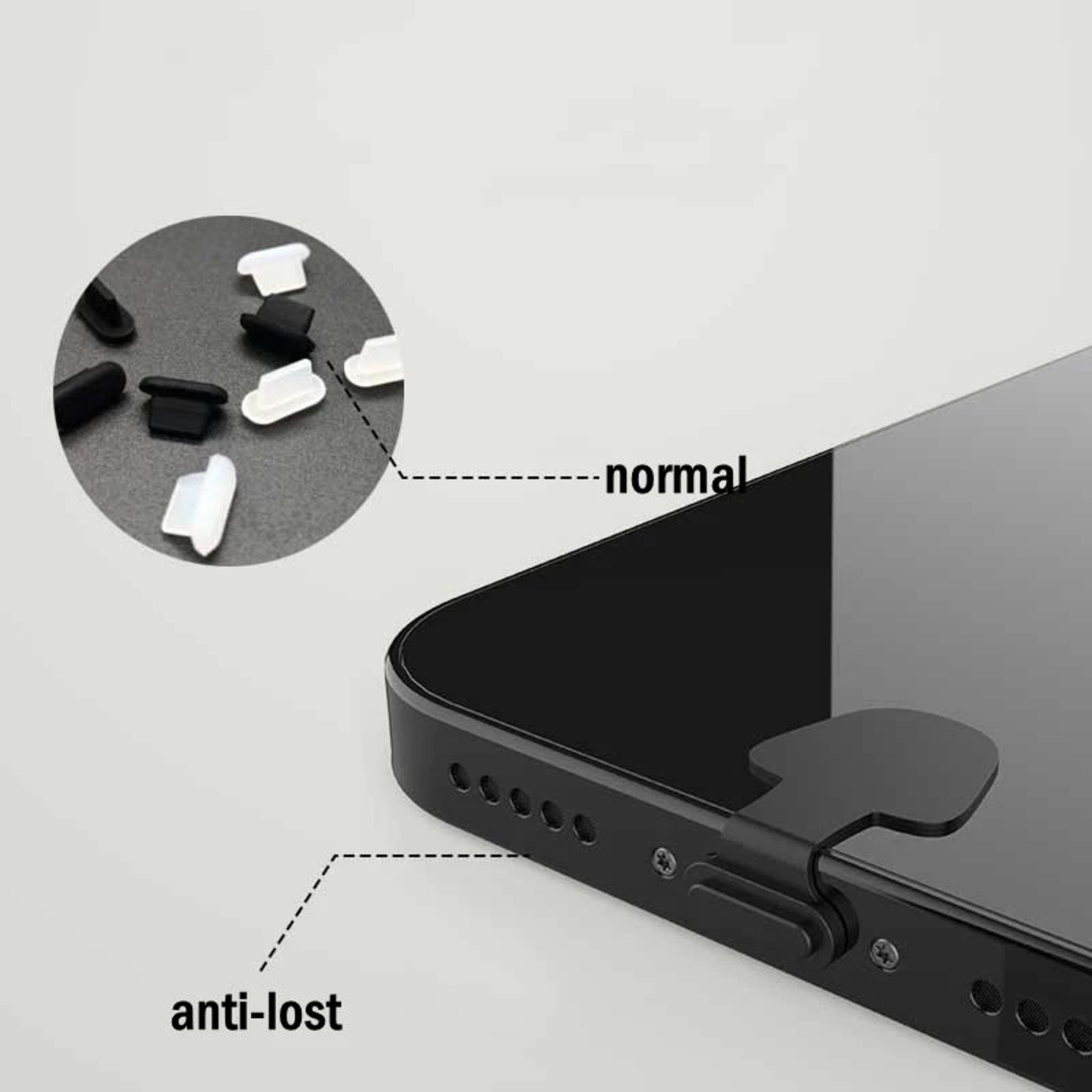 Silicone USB C Port Dust Plug Set 4