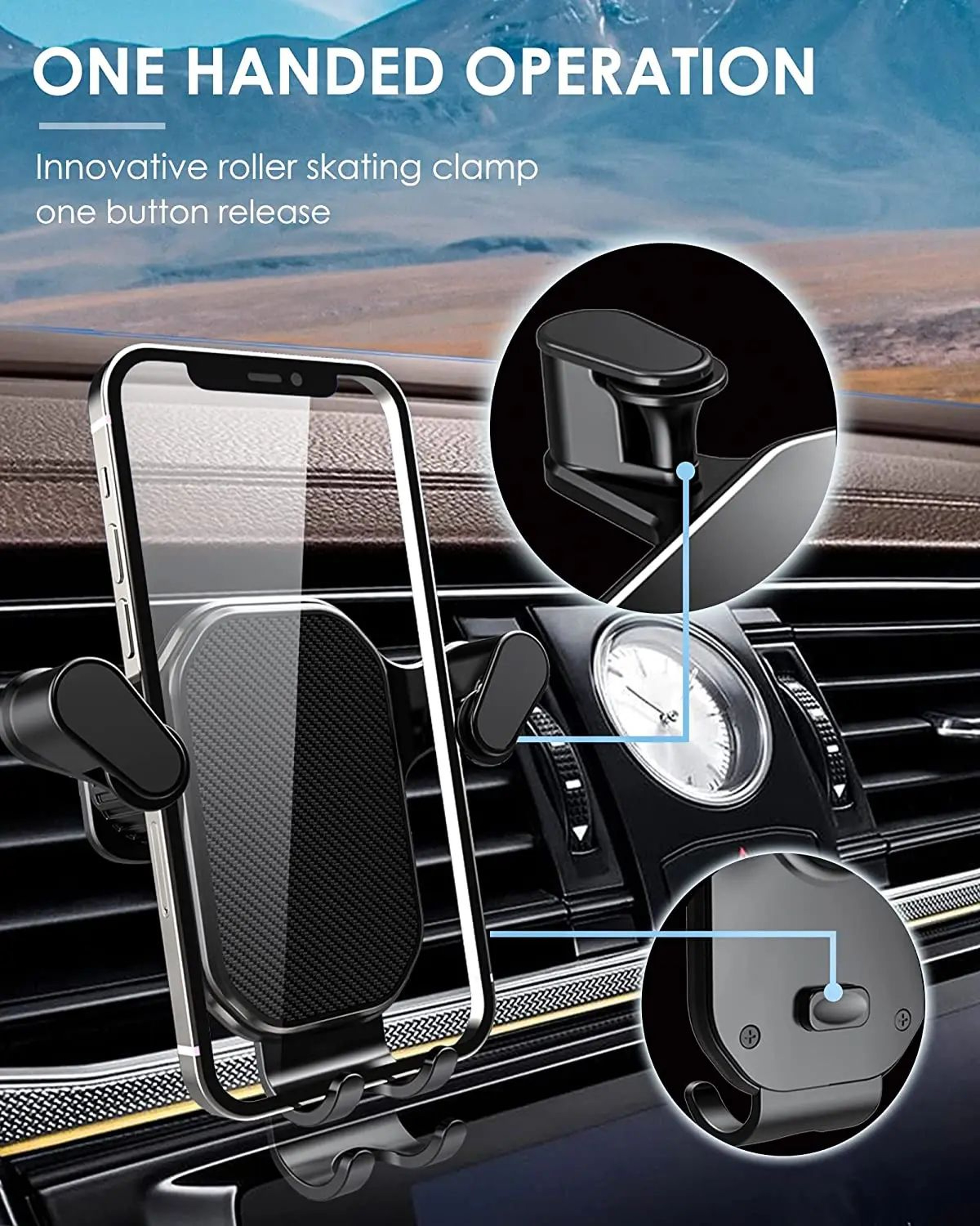 Gravity Air Vent Car Phone Holder 6