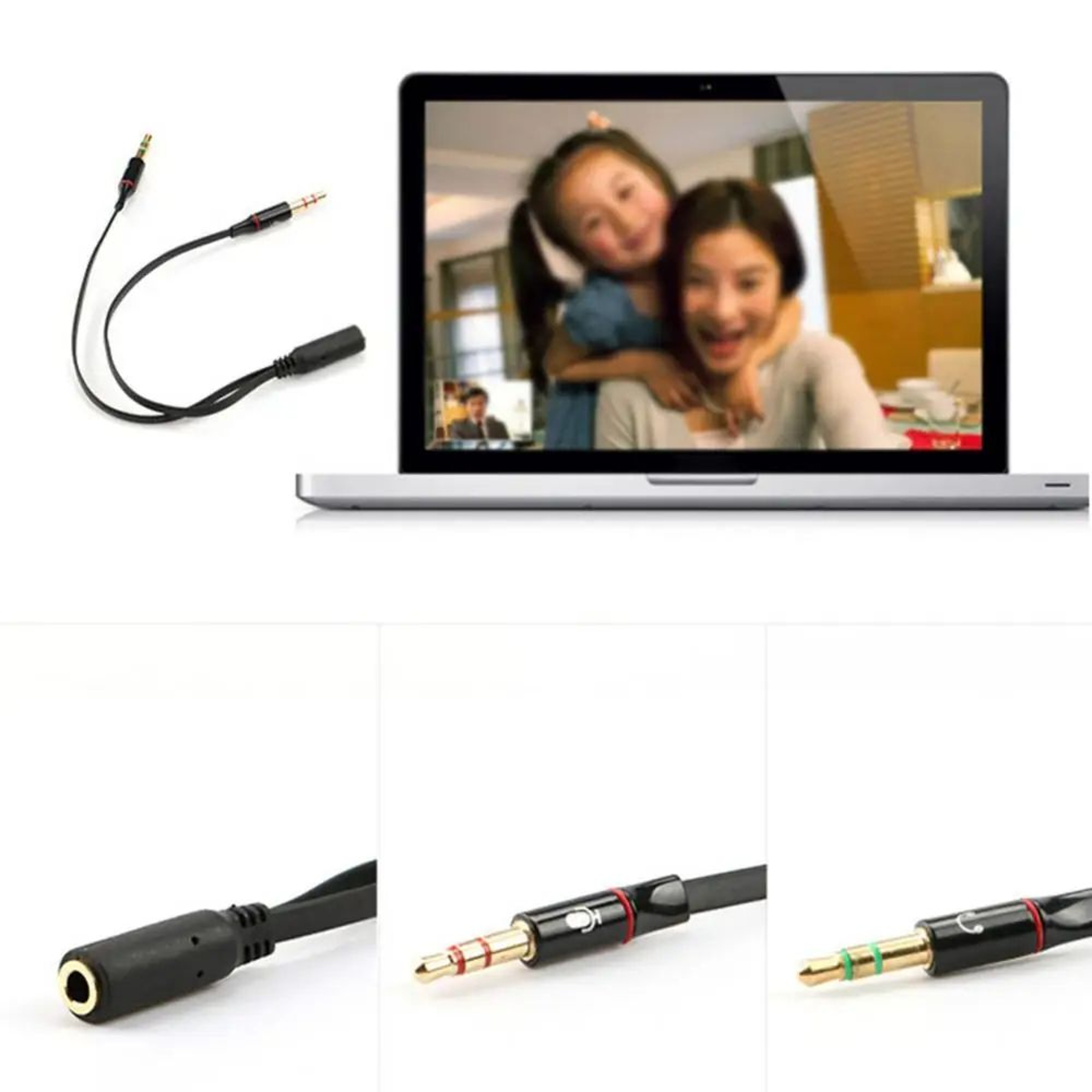 35mm Headphone Audio Splitter Adapter 4