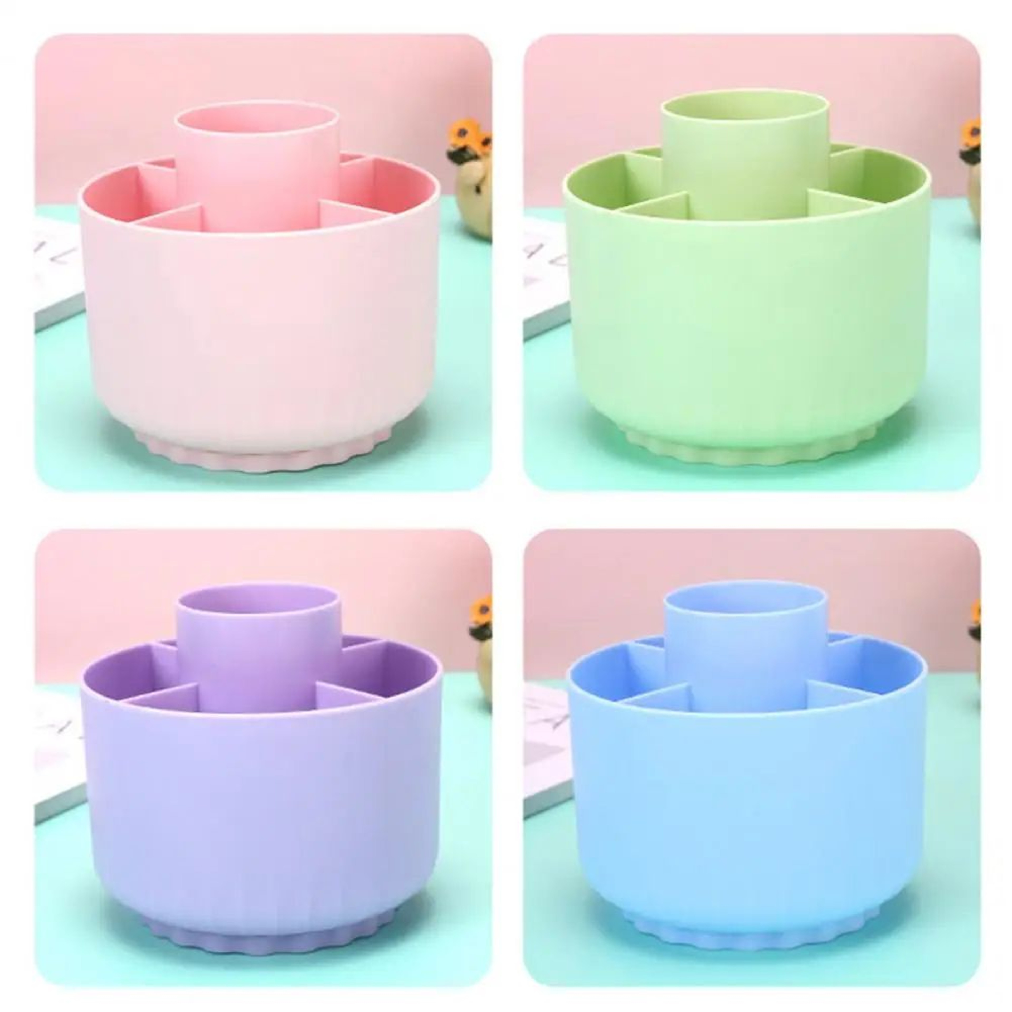 Rotating Makeup Brush And Pen Organizer 4