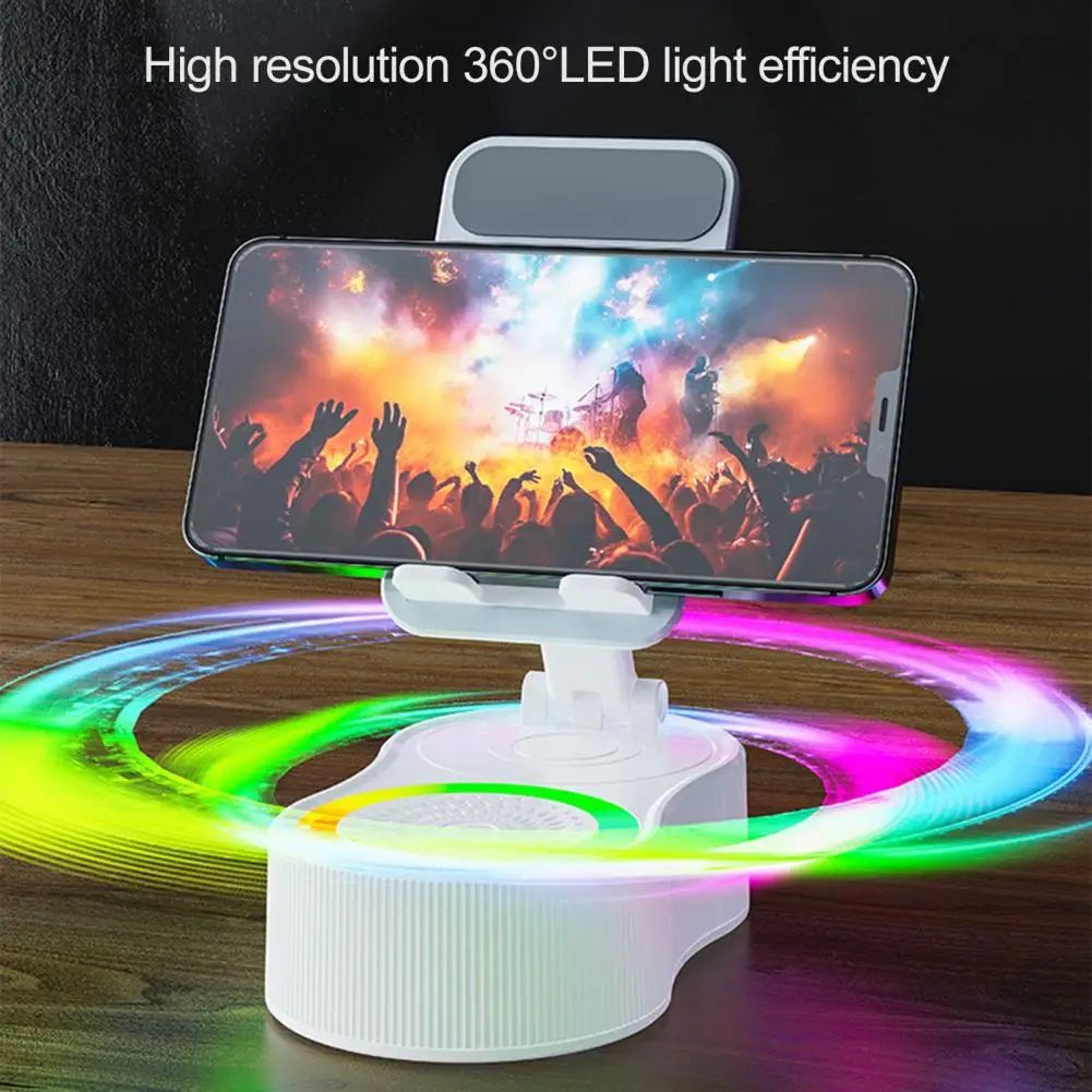 360 Rotatable Phone Stand With Bluetooth Speaker 1