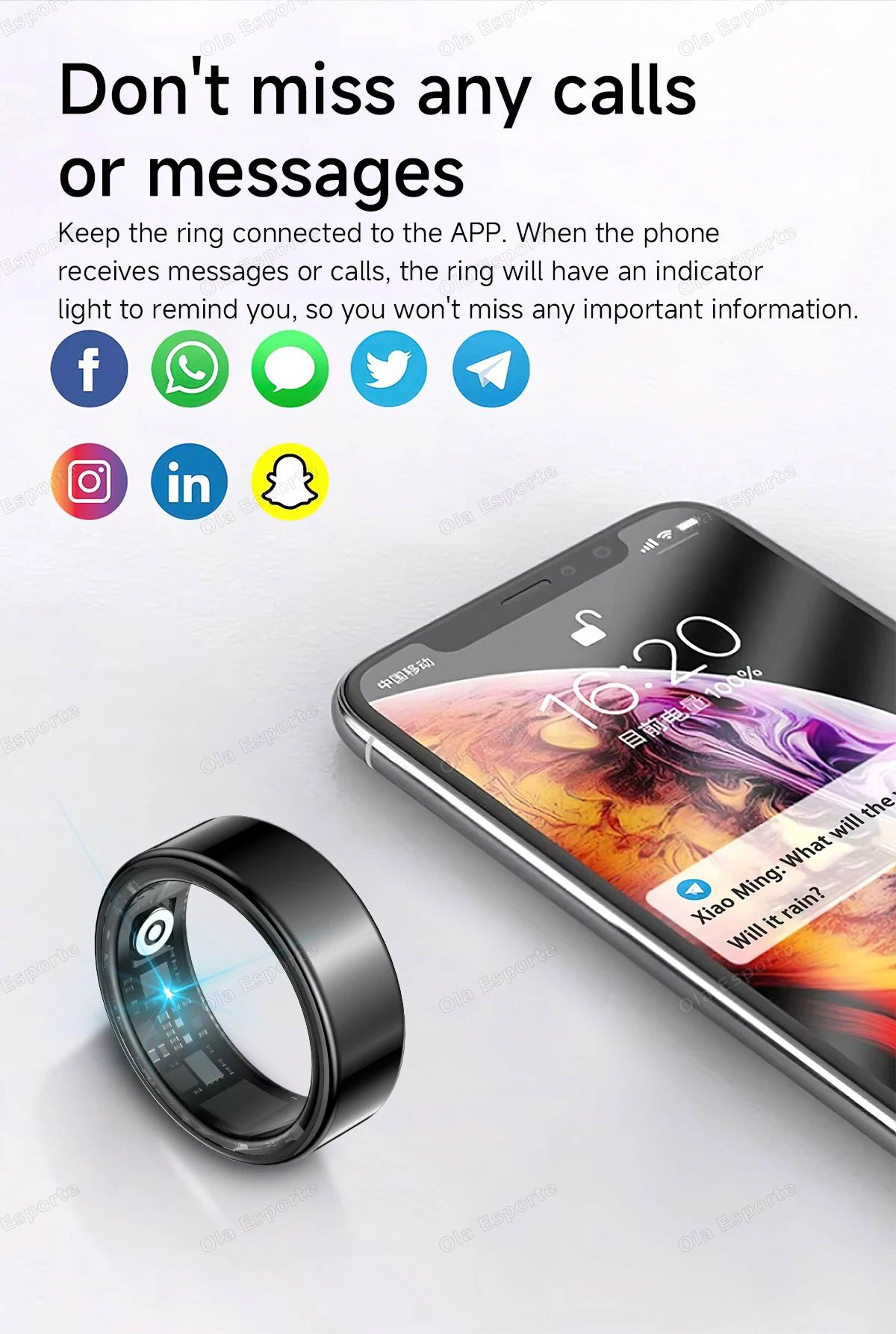 Smart Fitness Ring With Charging Case 8
