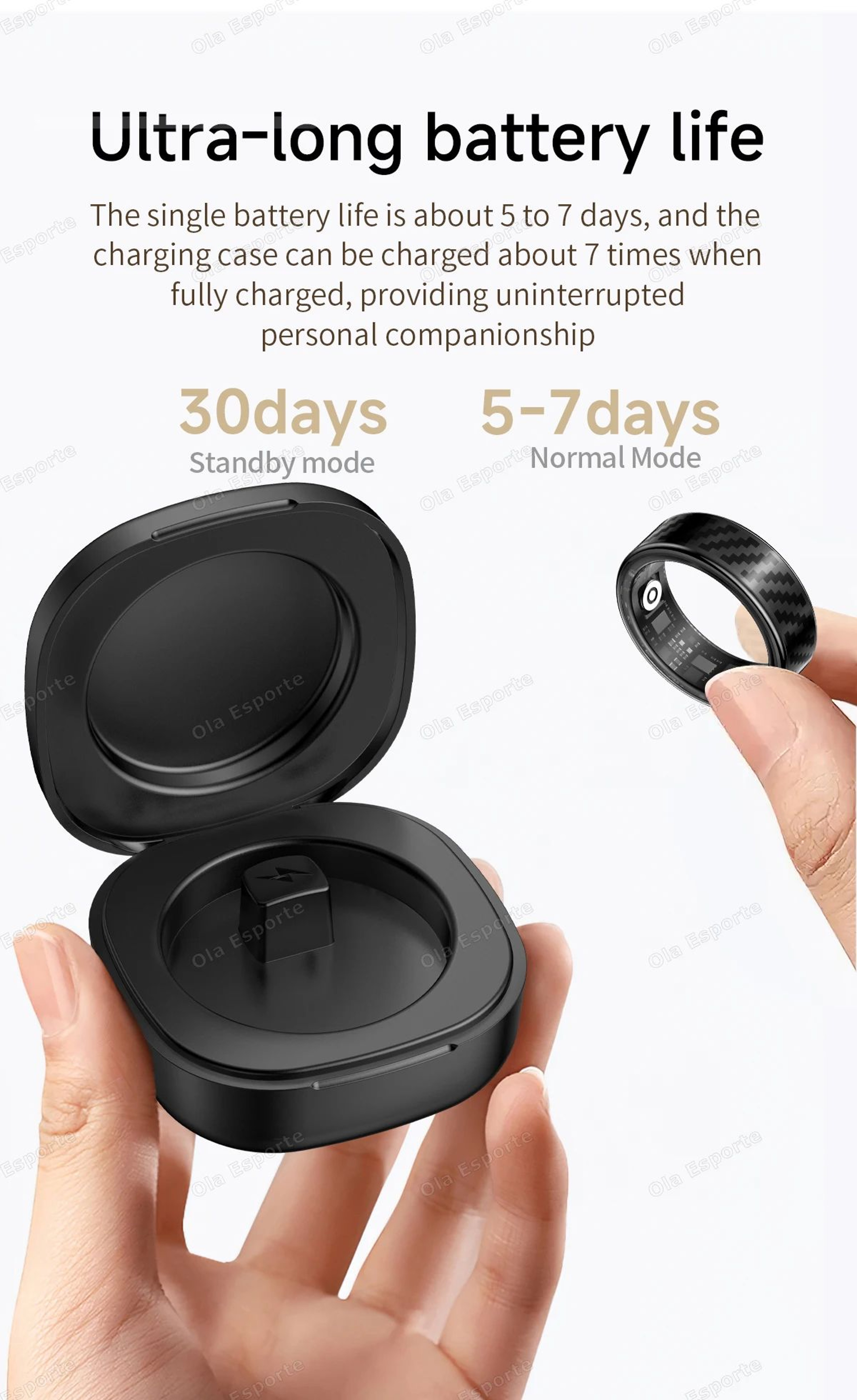 Smart Fitness Ring With Charging Case 11