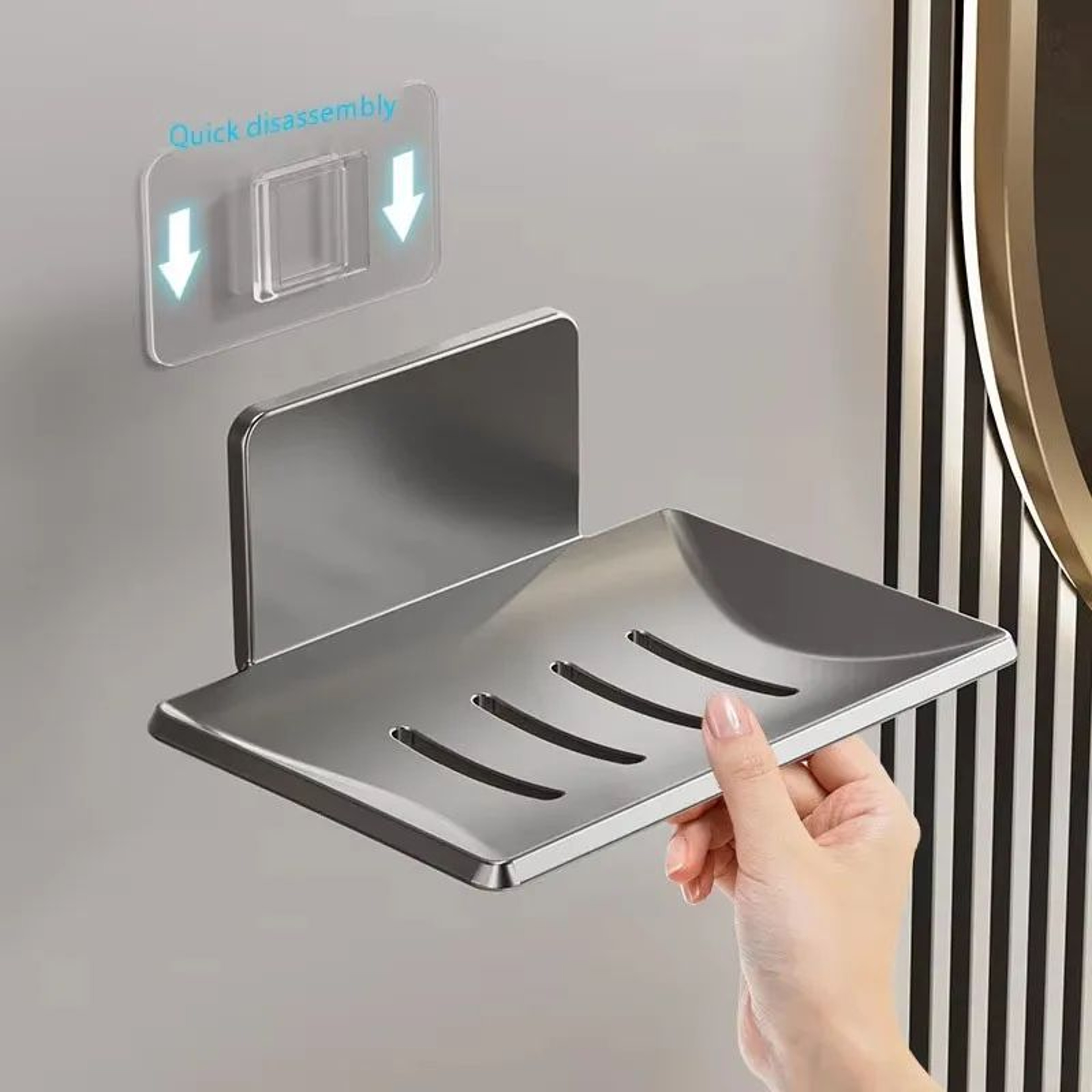 Wall Mounted Aluminum Bathroom Soap Dish 0