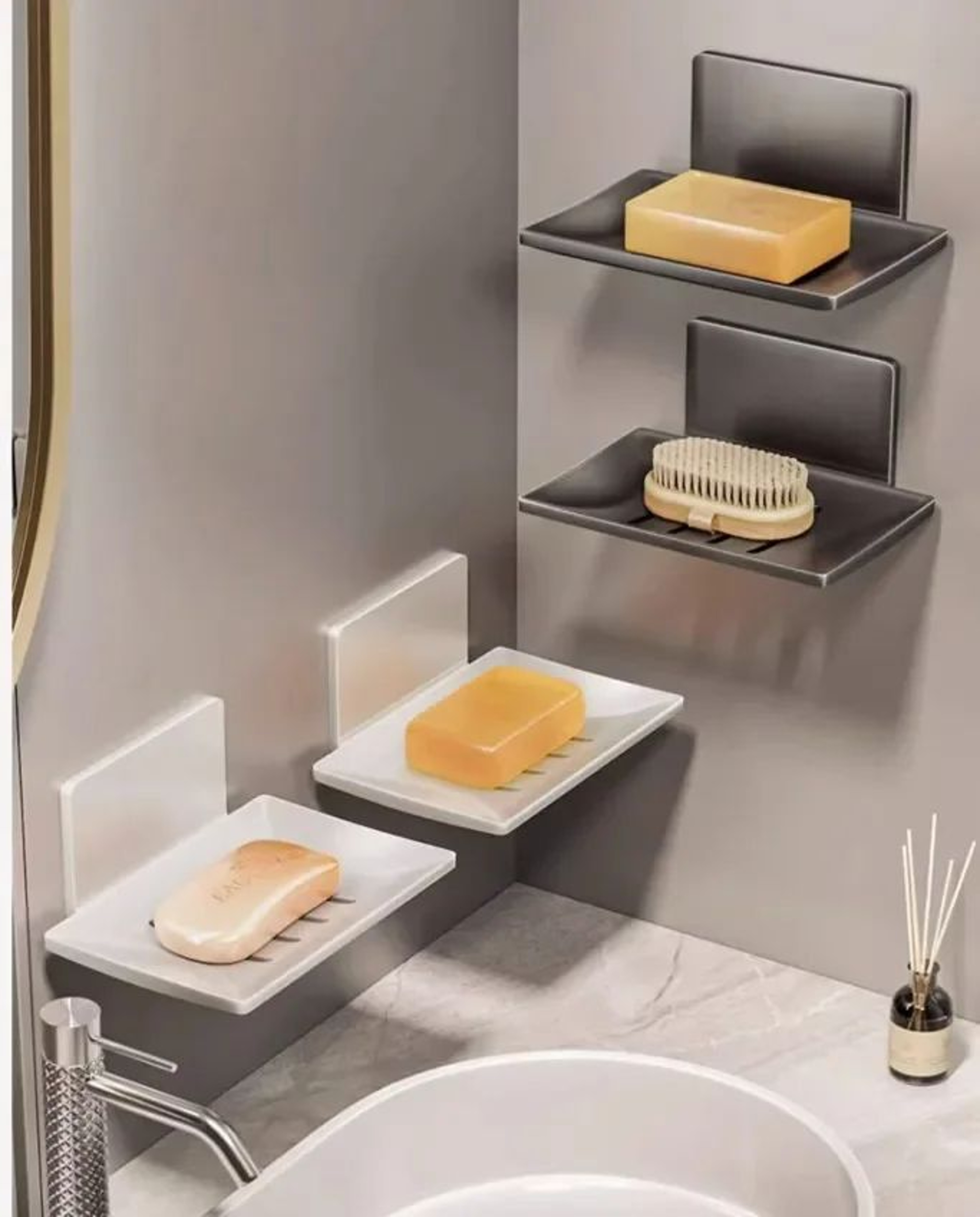 Wall Mounted Aluminum Bathroom Soap Dish 6