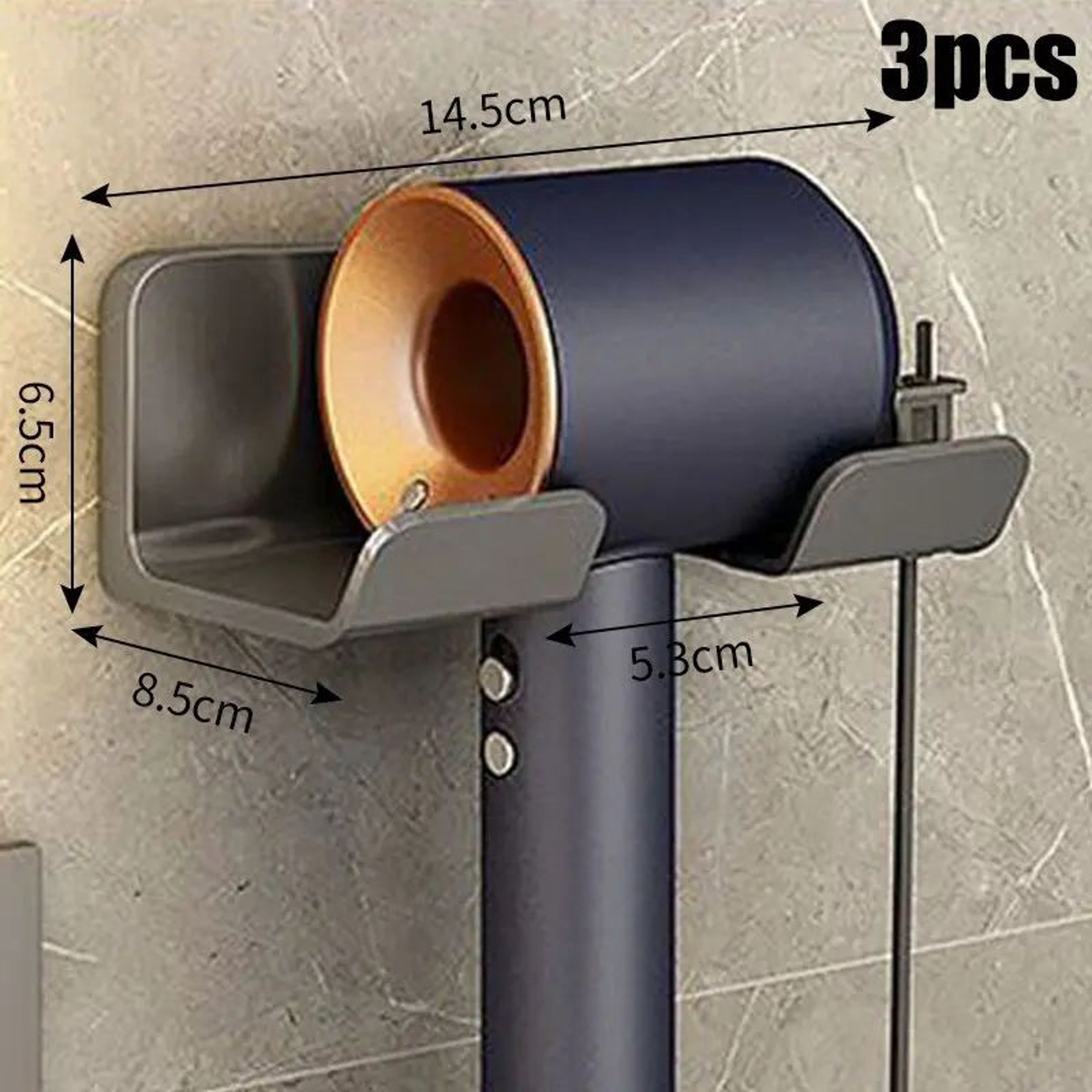 Wall Mounted Hair Dryer Storage Rack 14