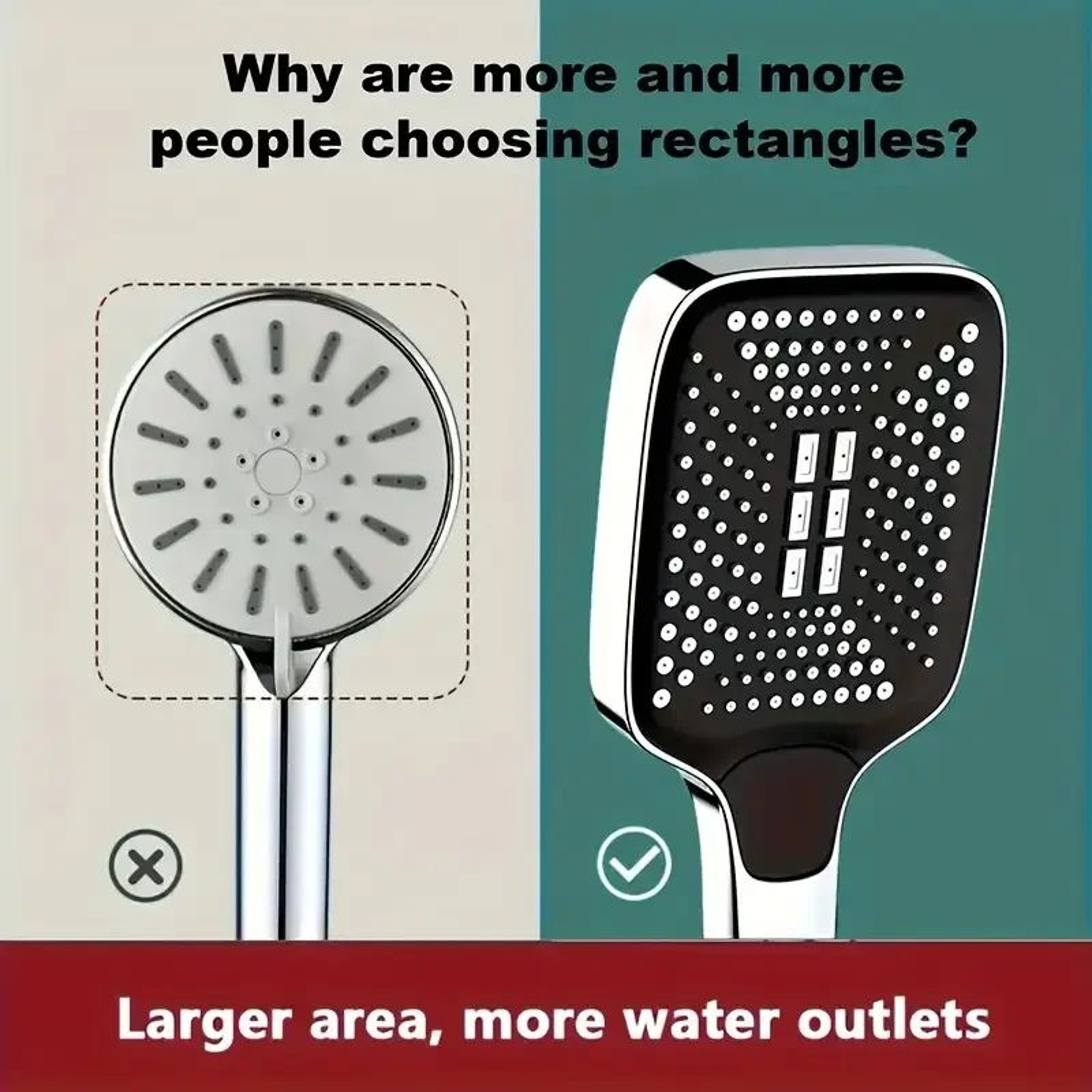 12 Inch Rain  Handheld Shower Set 7