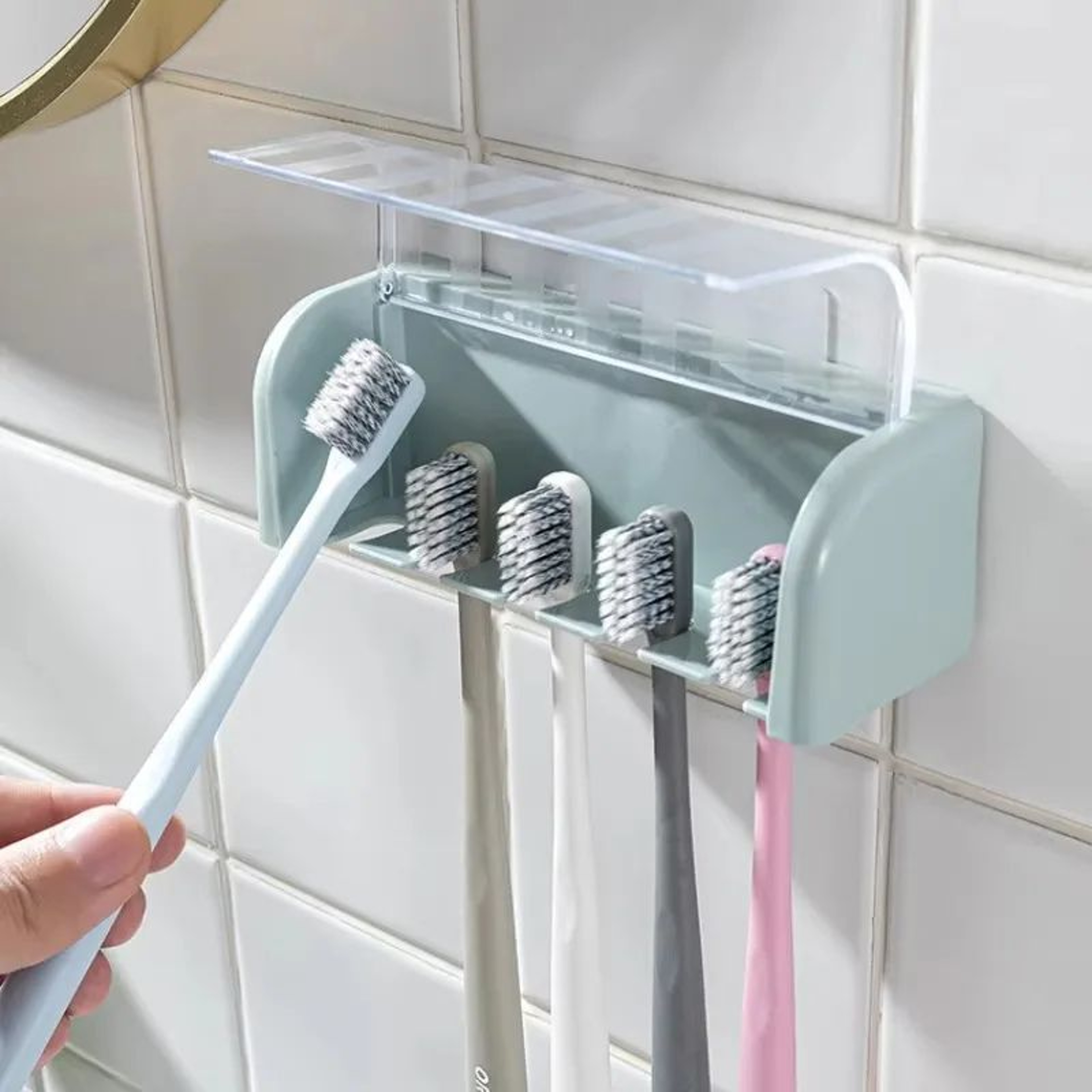 PunchFree Toothbrush Holder With Cover 1