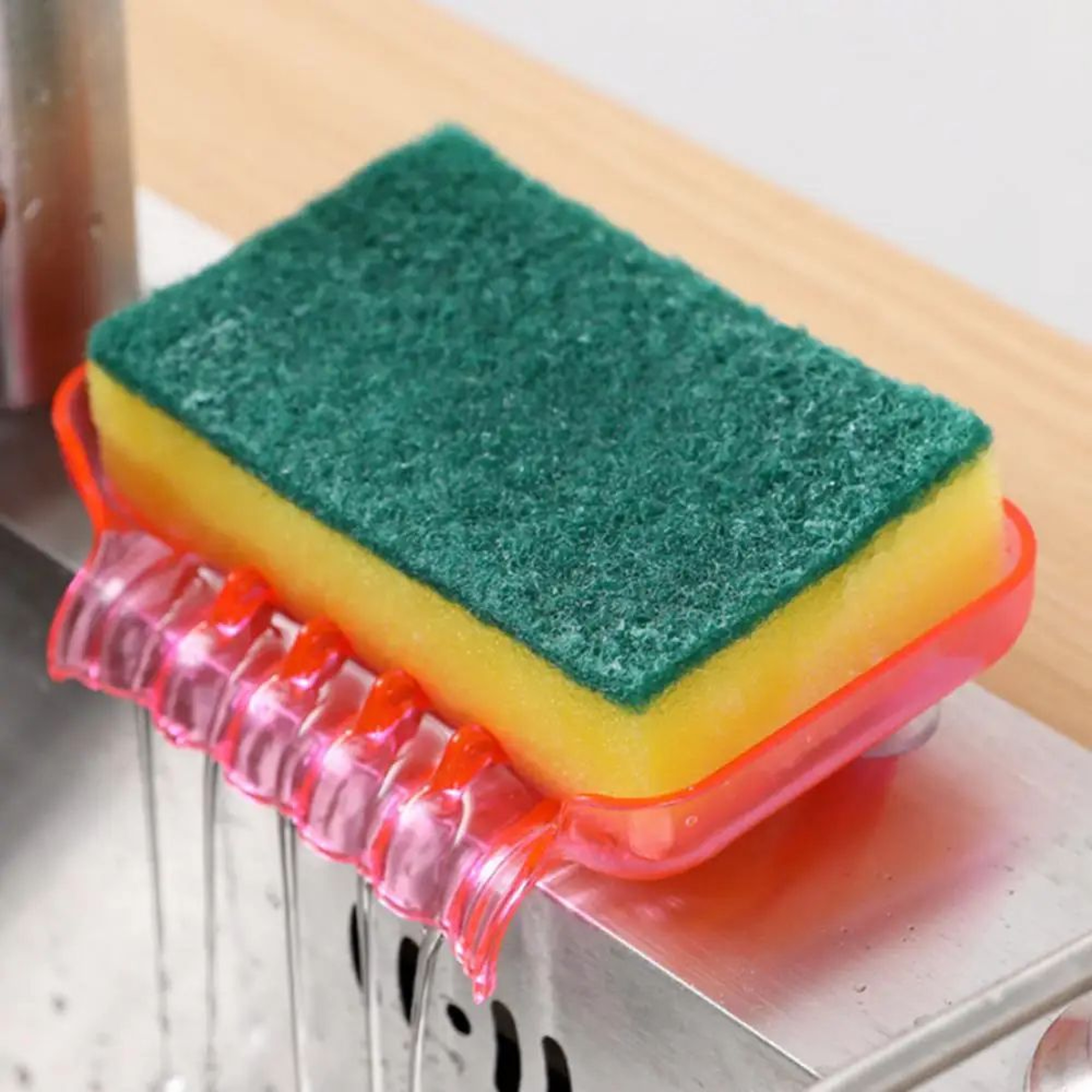 Colorful Waterfall Suction Soap  Sponge Holder 6