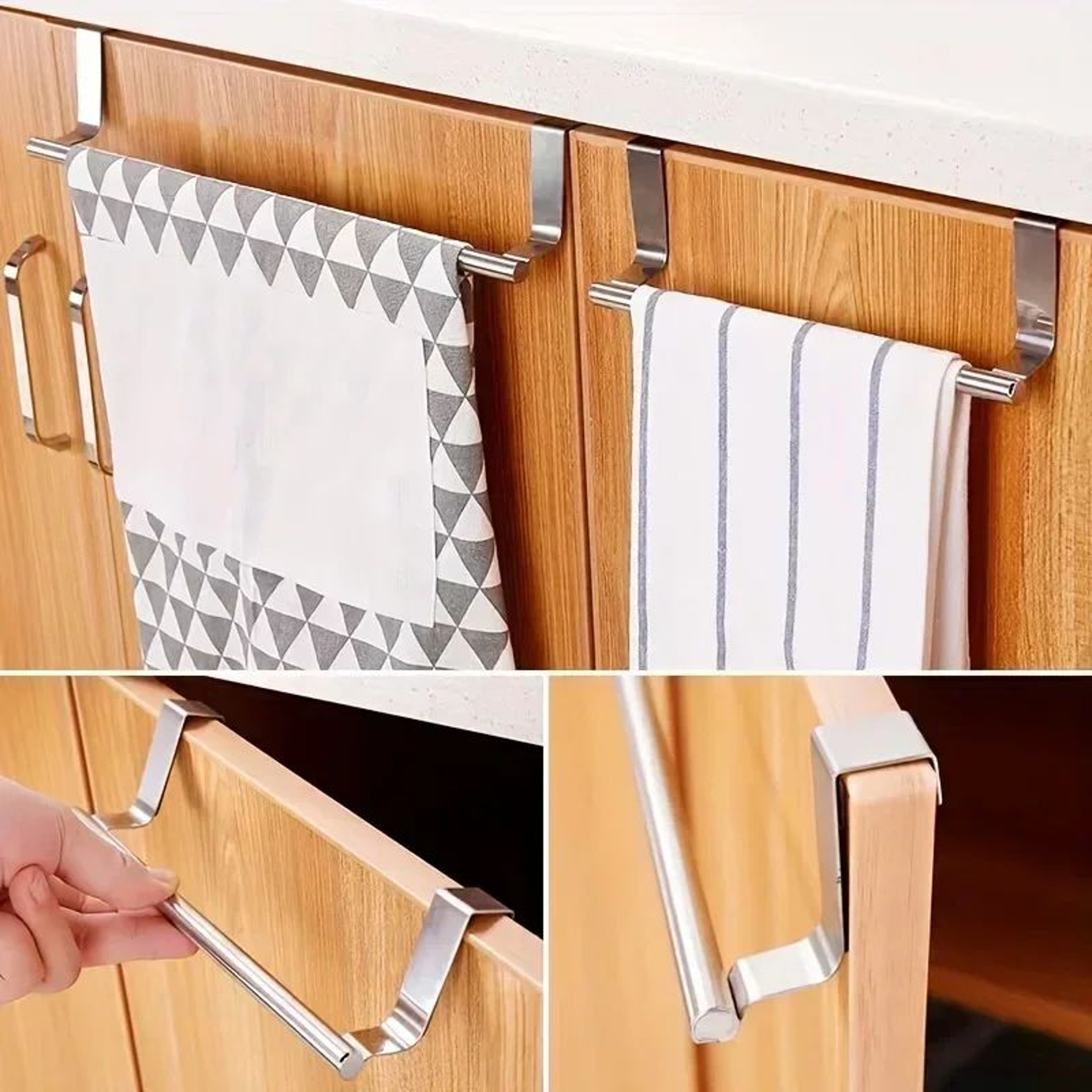 No Drill Stainless Steel Towel Rack 2