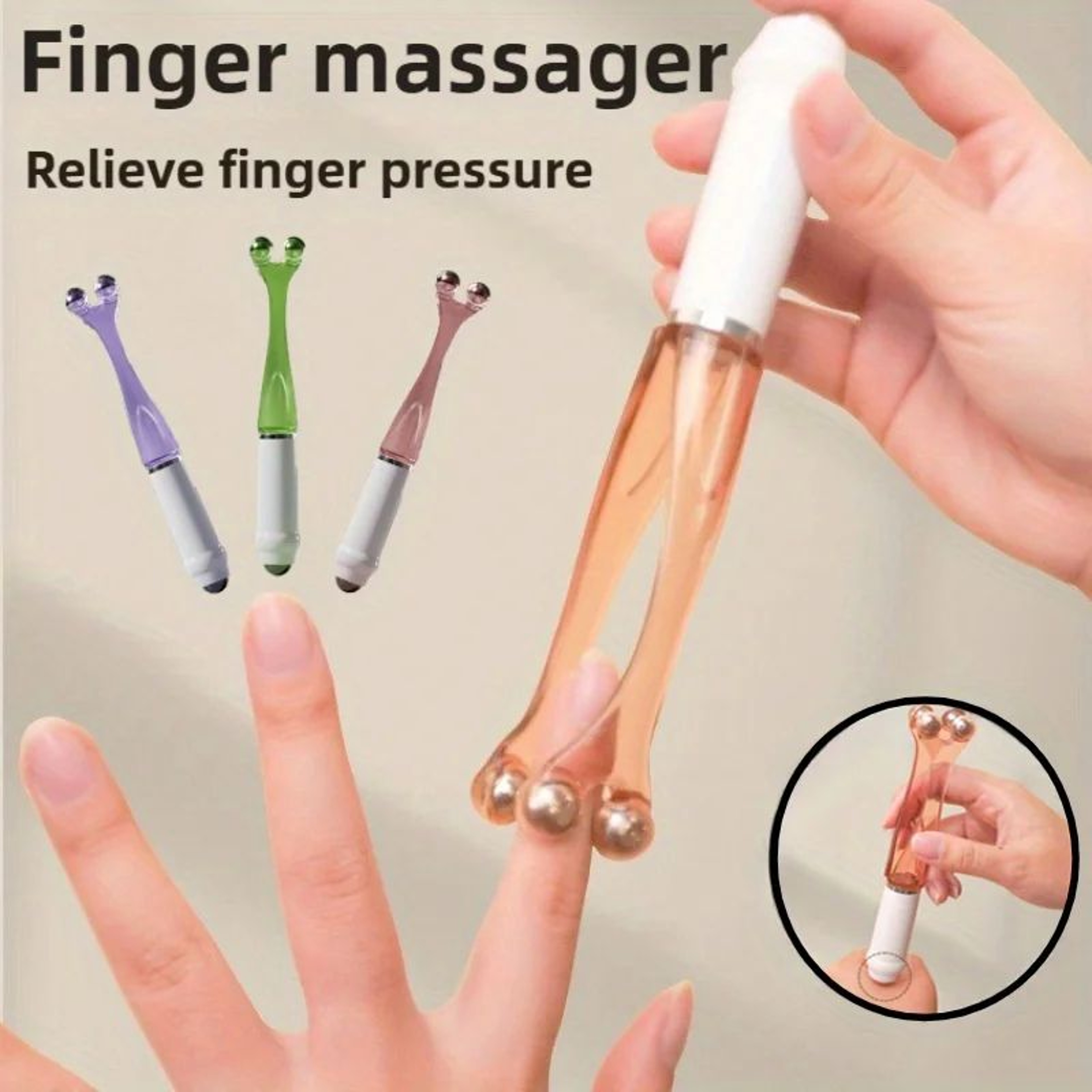 Finger Massage Roller StressRelief Tool 0