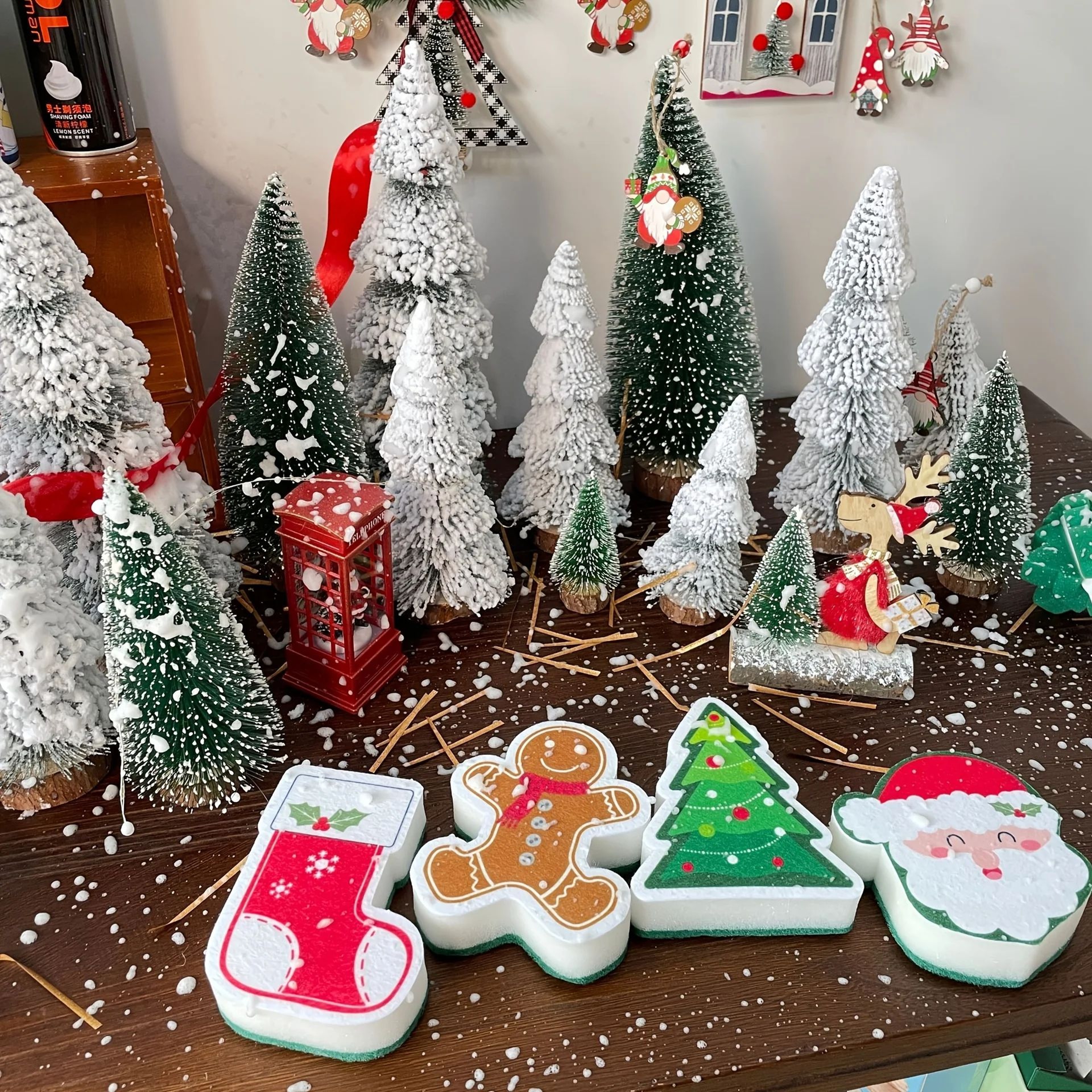 4Piece Christmas Kitchen Sponge Set 6