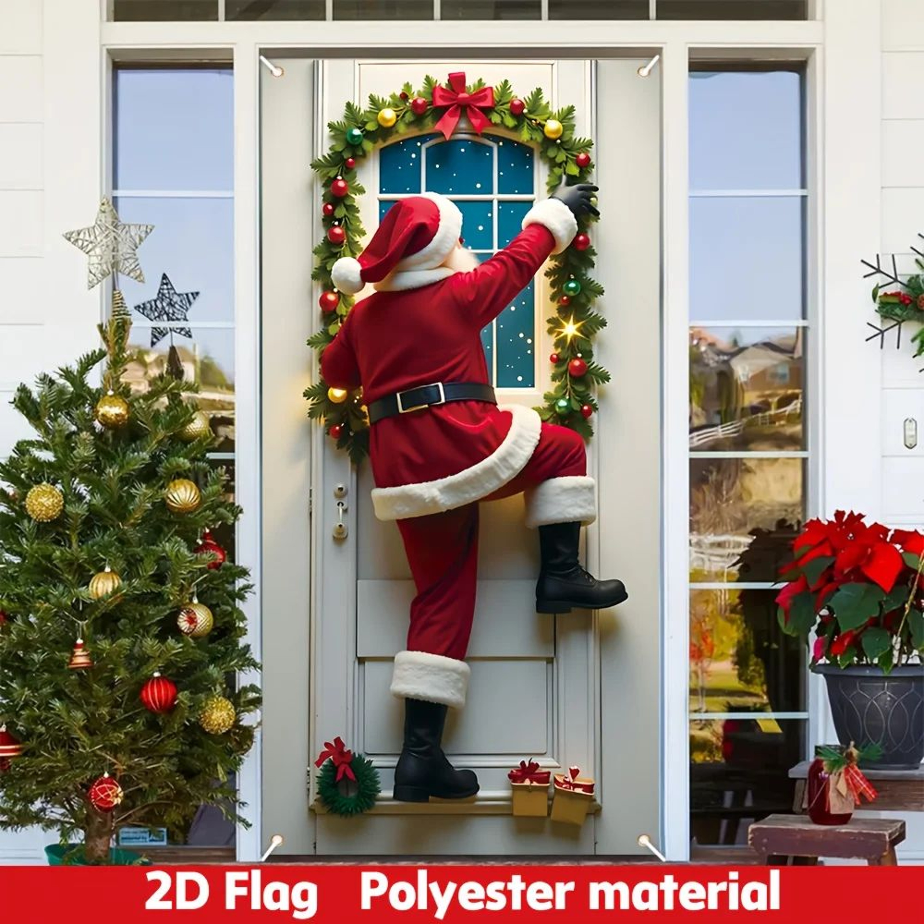 Santa Claus Christmas Porch Banner 0