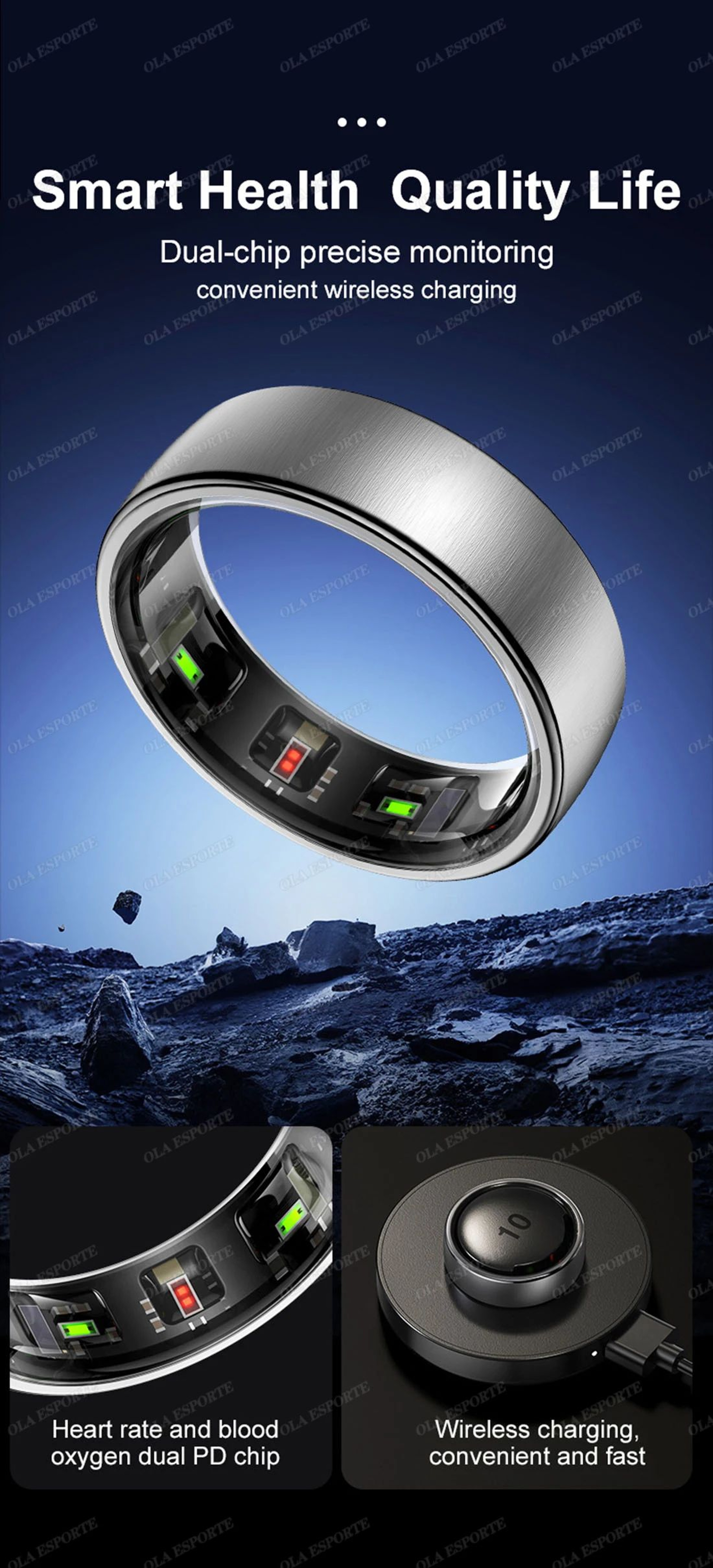 Waterproof Smart Health Ring 6