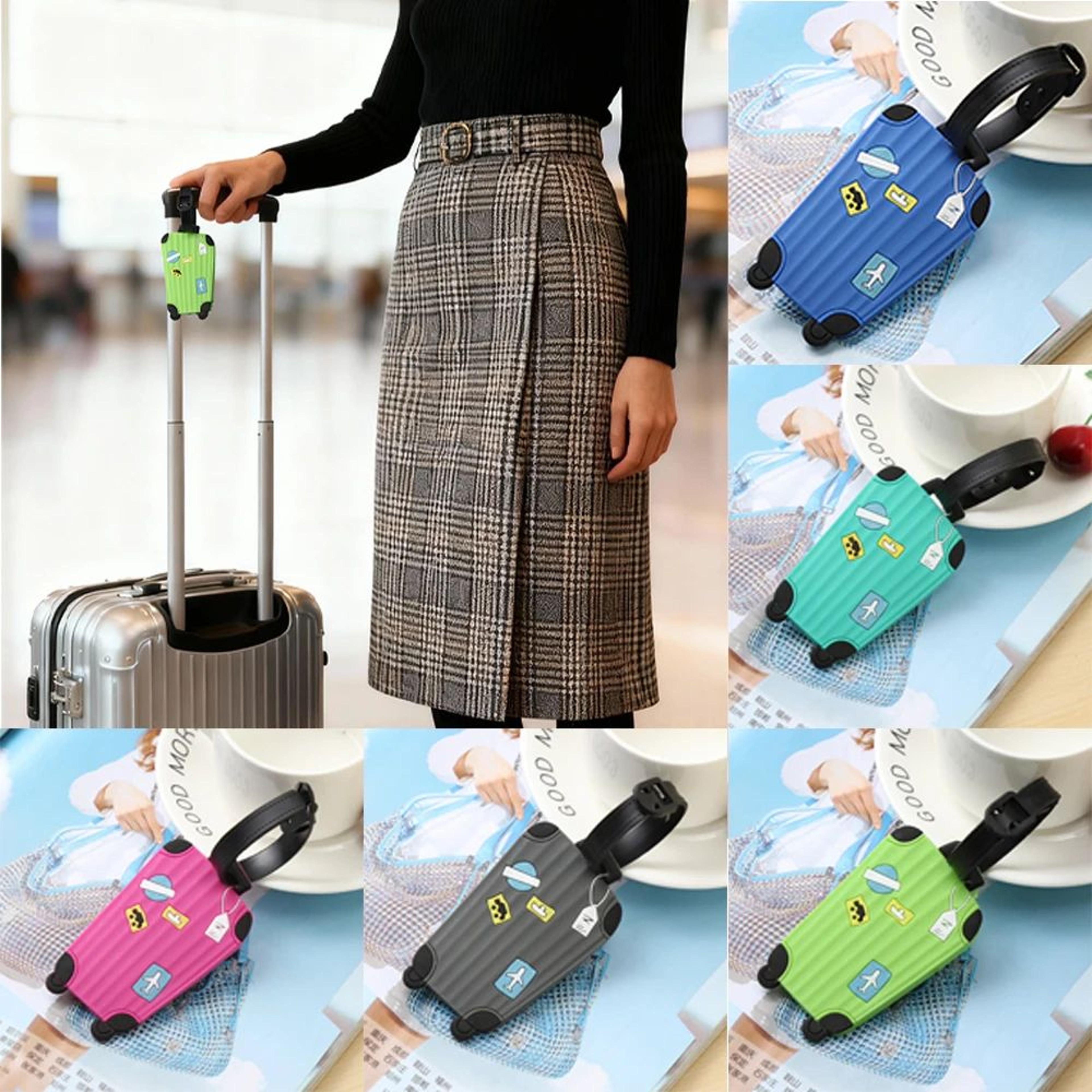 Silicone Luggage Tag With ID Label 0
