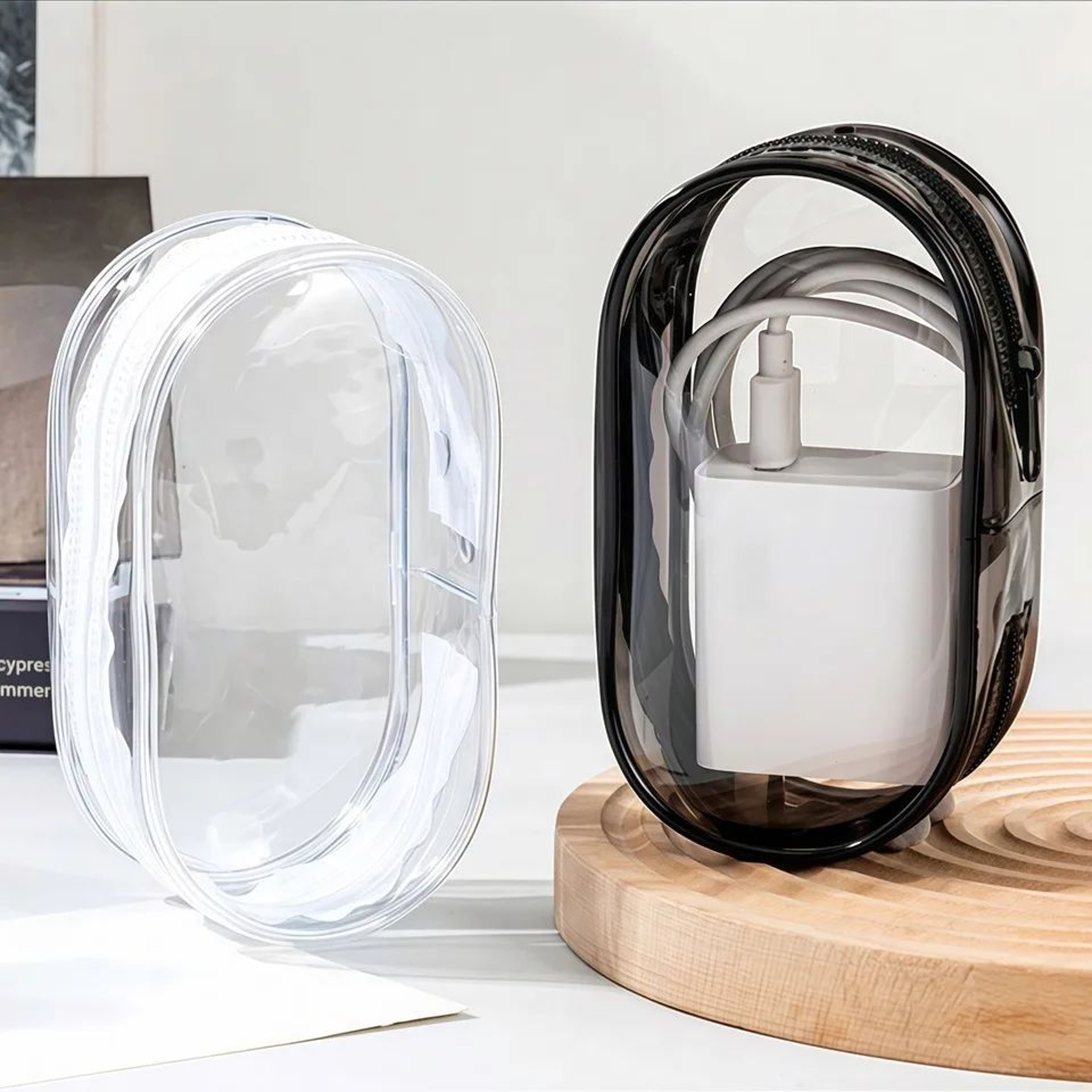 Mini Clear Zipper Storage Bag Keychain 5
