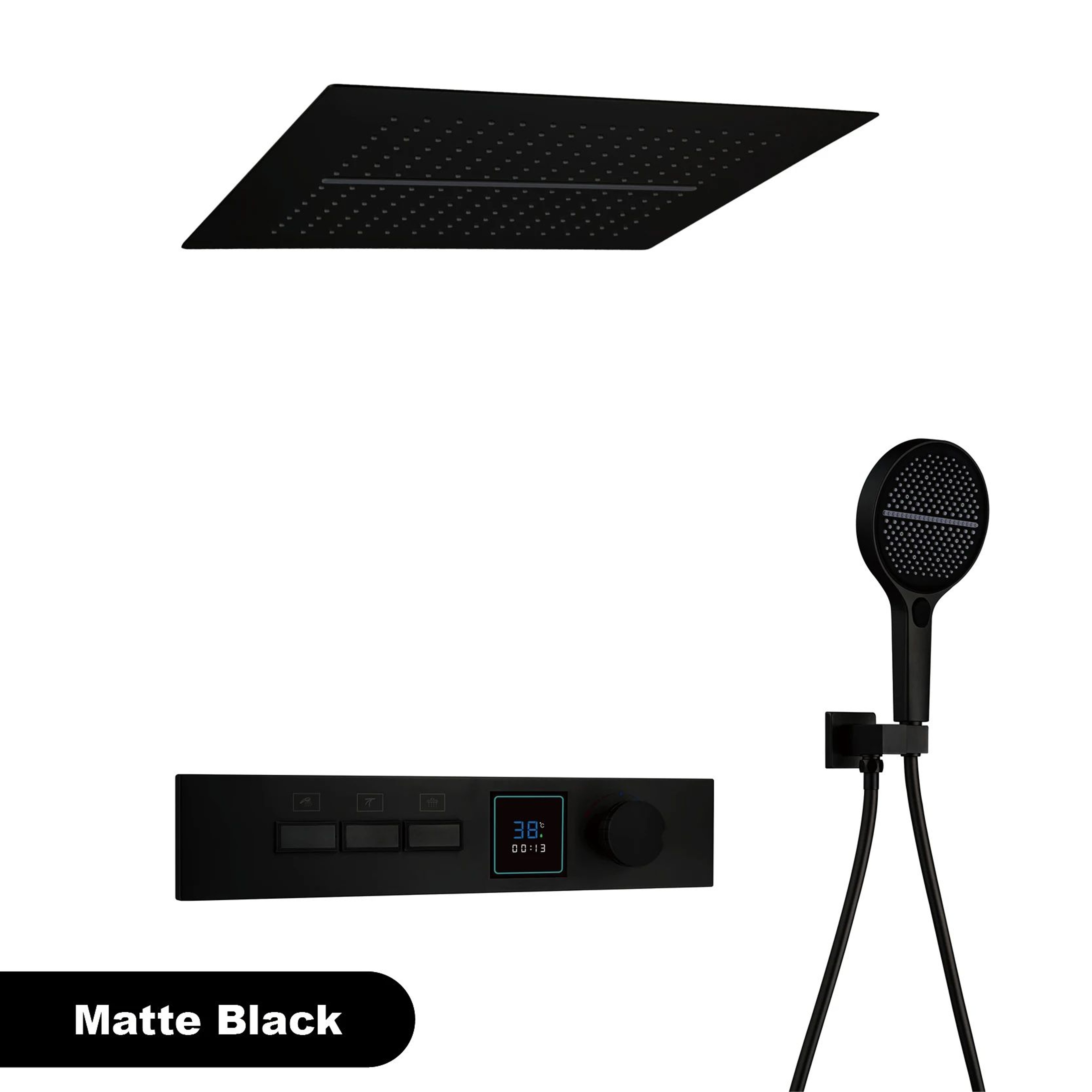 Luxury LED Rainfall Shower System 7