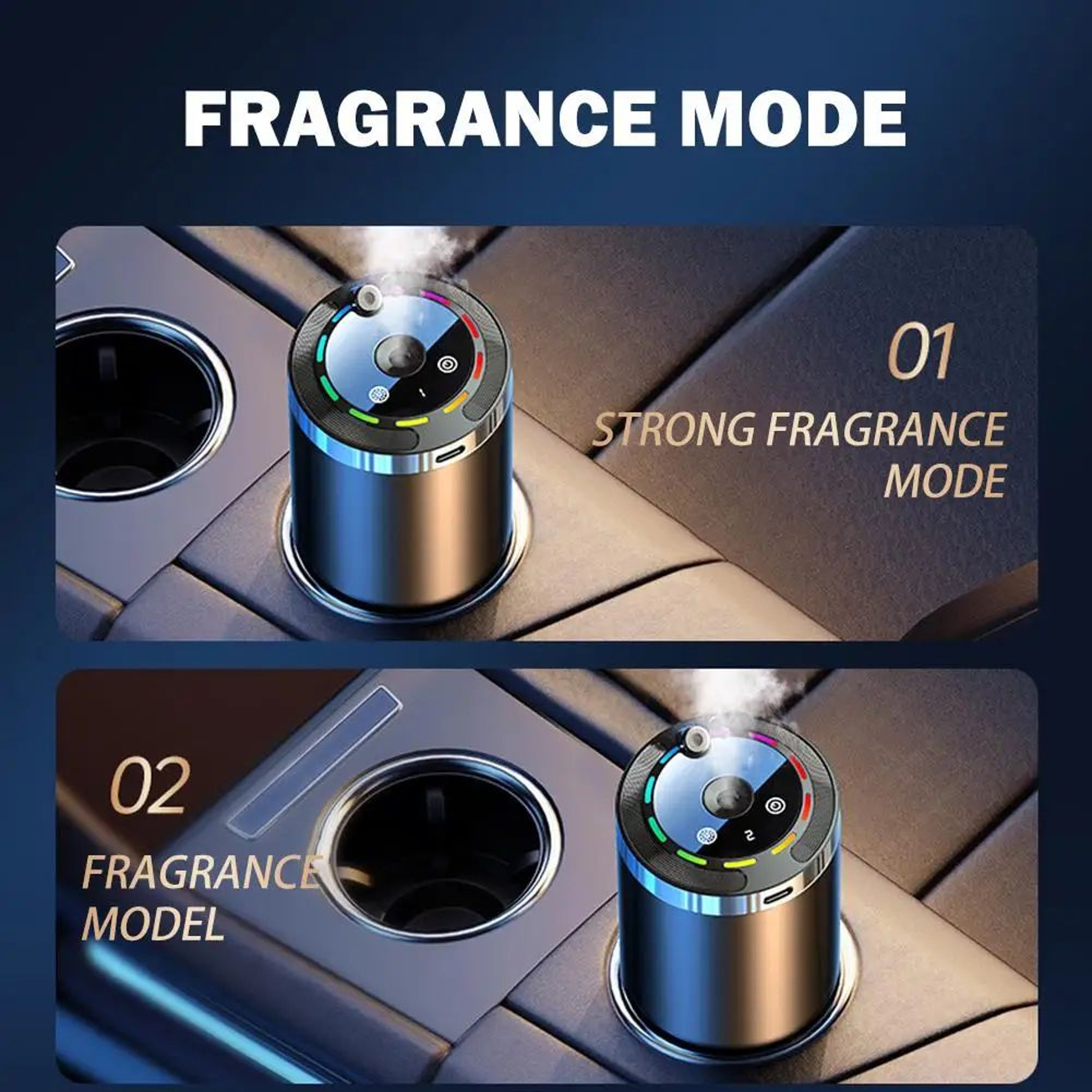 Smart Car Aroma Diffuser With Ambient Light 5