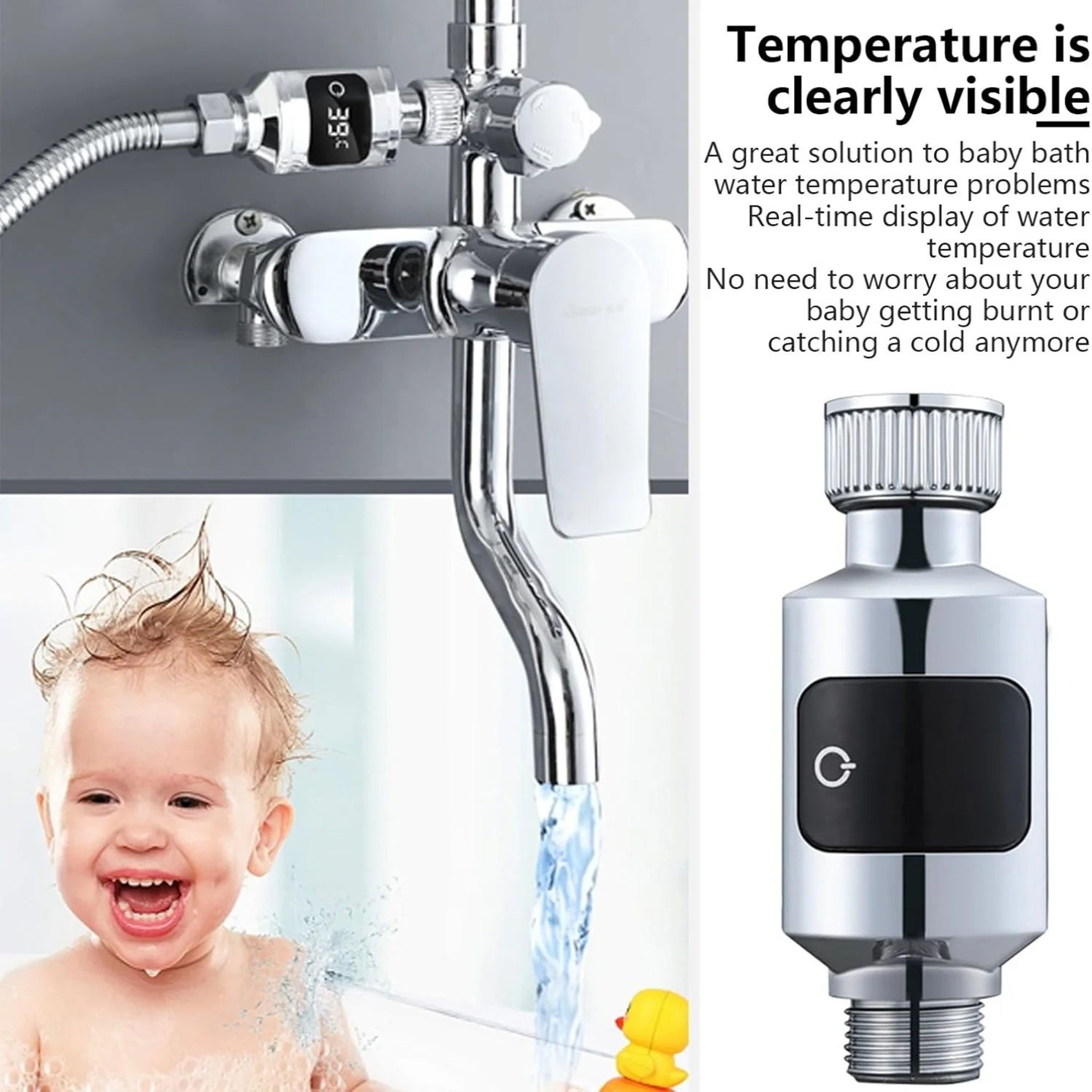 LED Digital Shower Water Temperature Display 4
