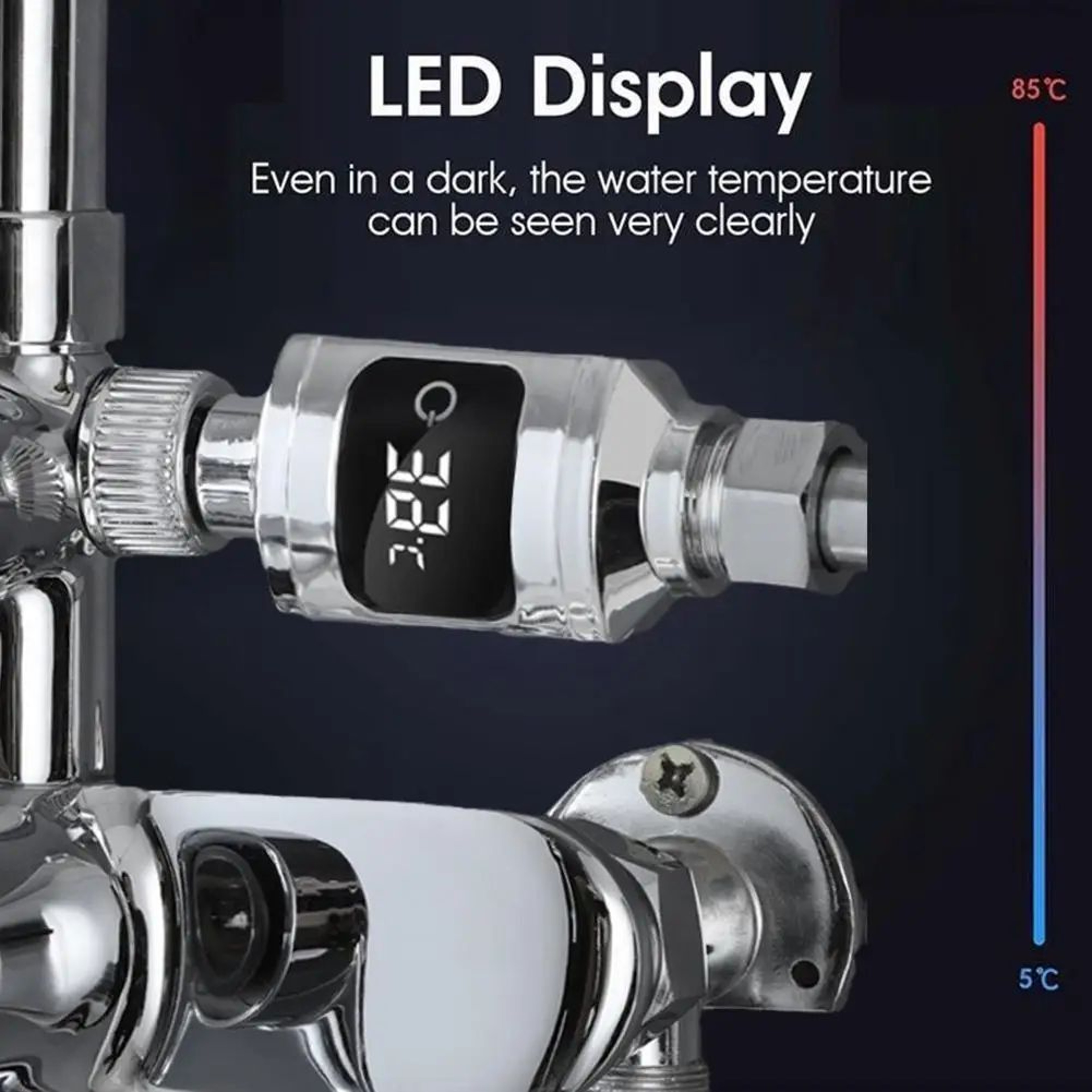 LED Digital Shower Water Temperature Display 10