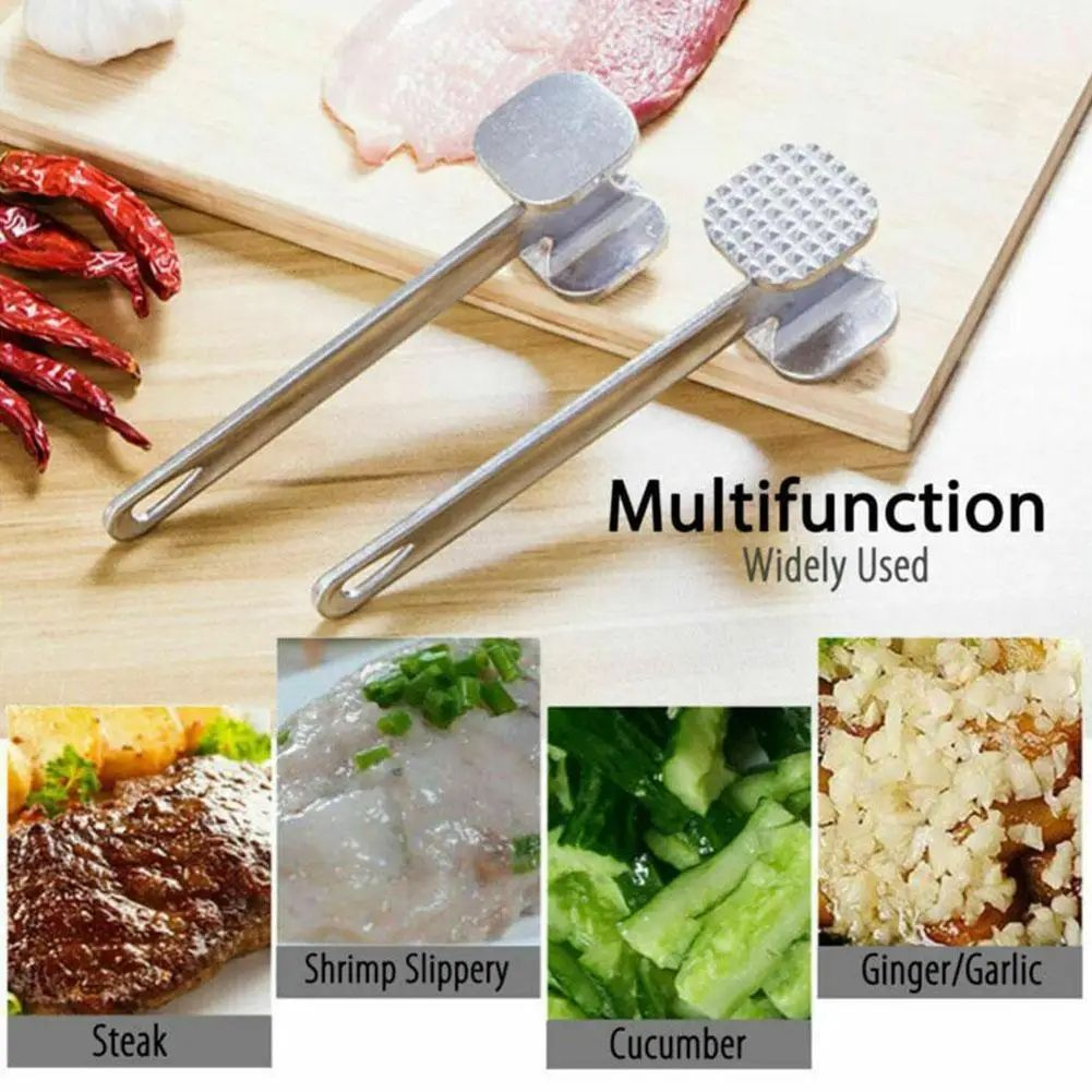 Aluminum Alloy Meat Tenderizer Hammer 0